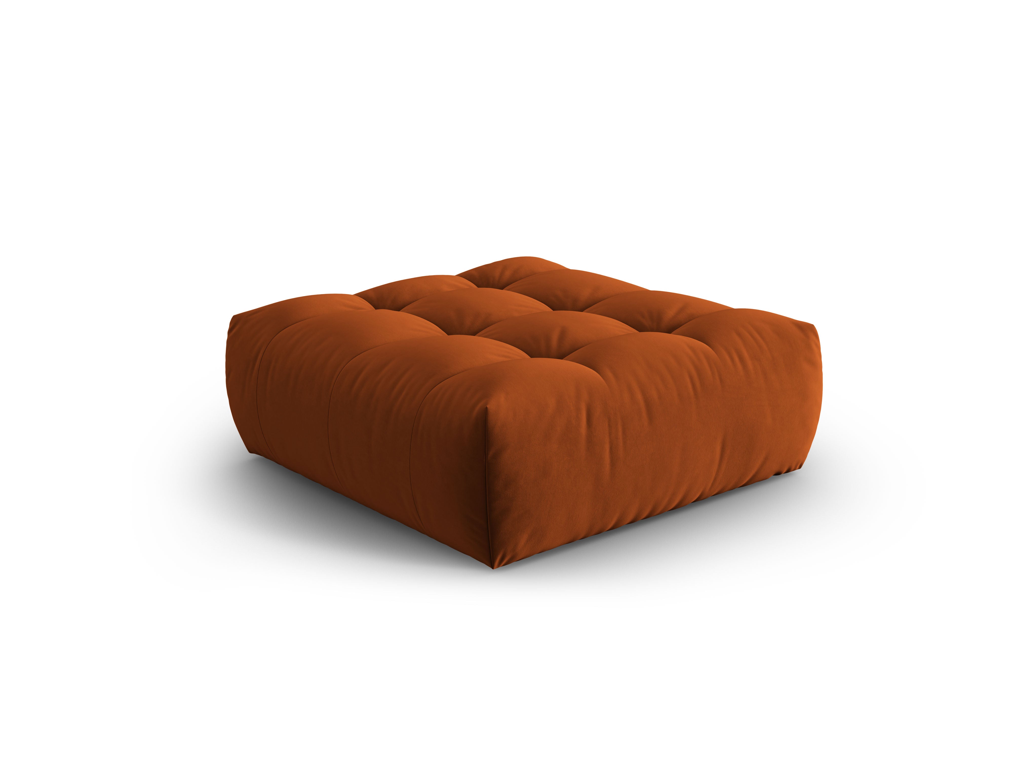 Velvet Pouf BLOOM terracotta