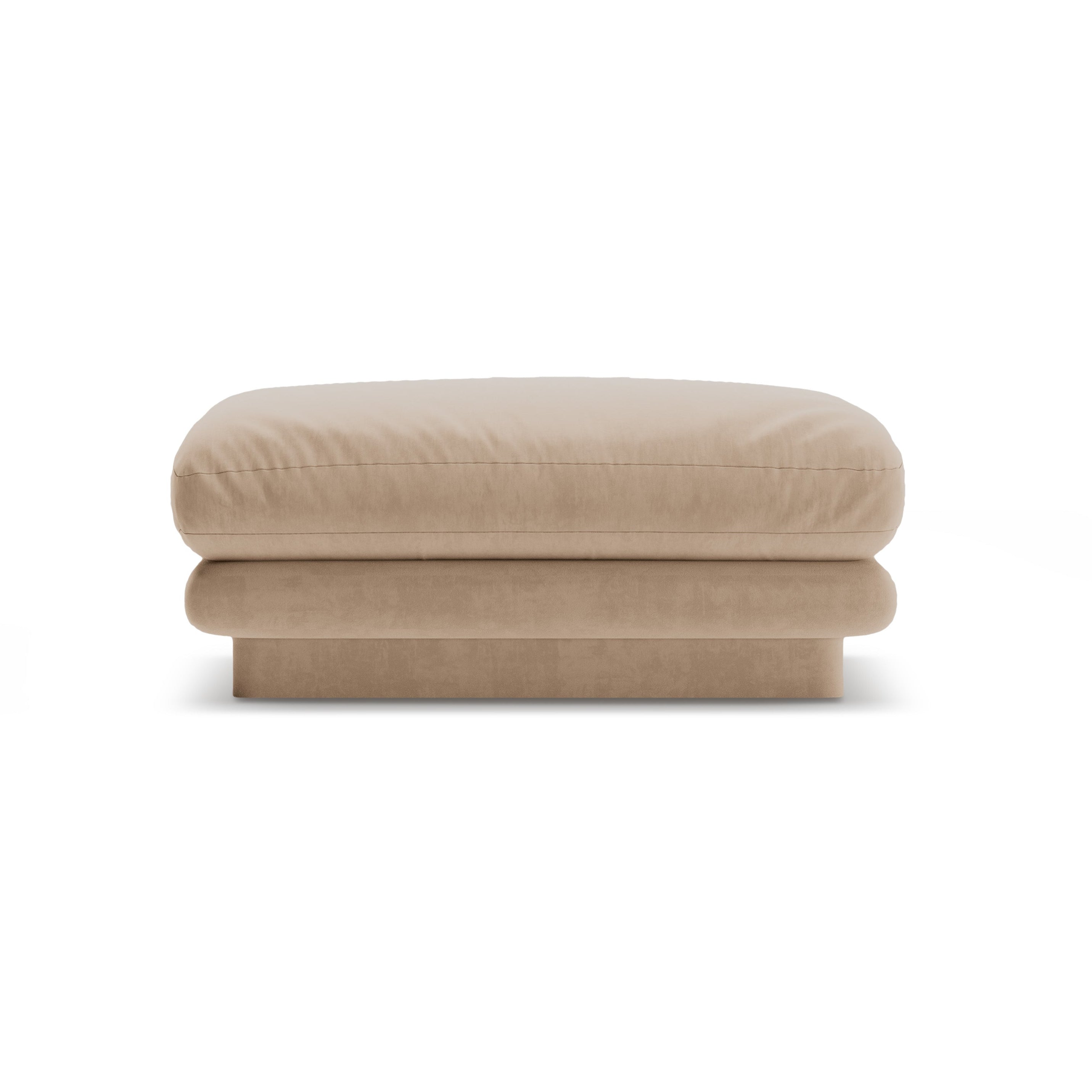Pouf samtiger Sand -Turin