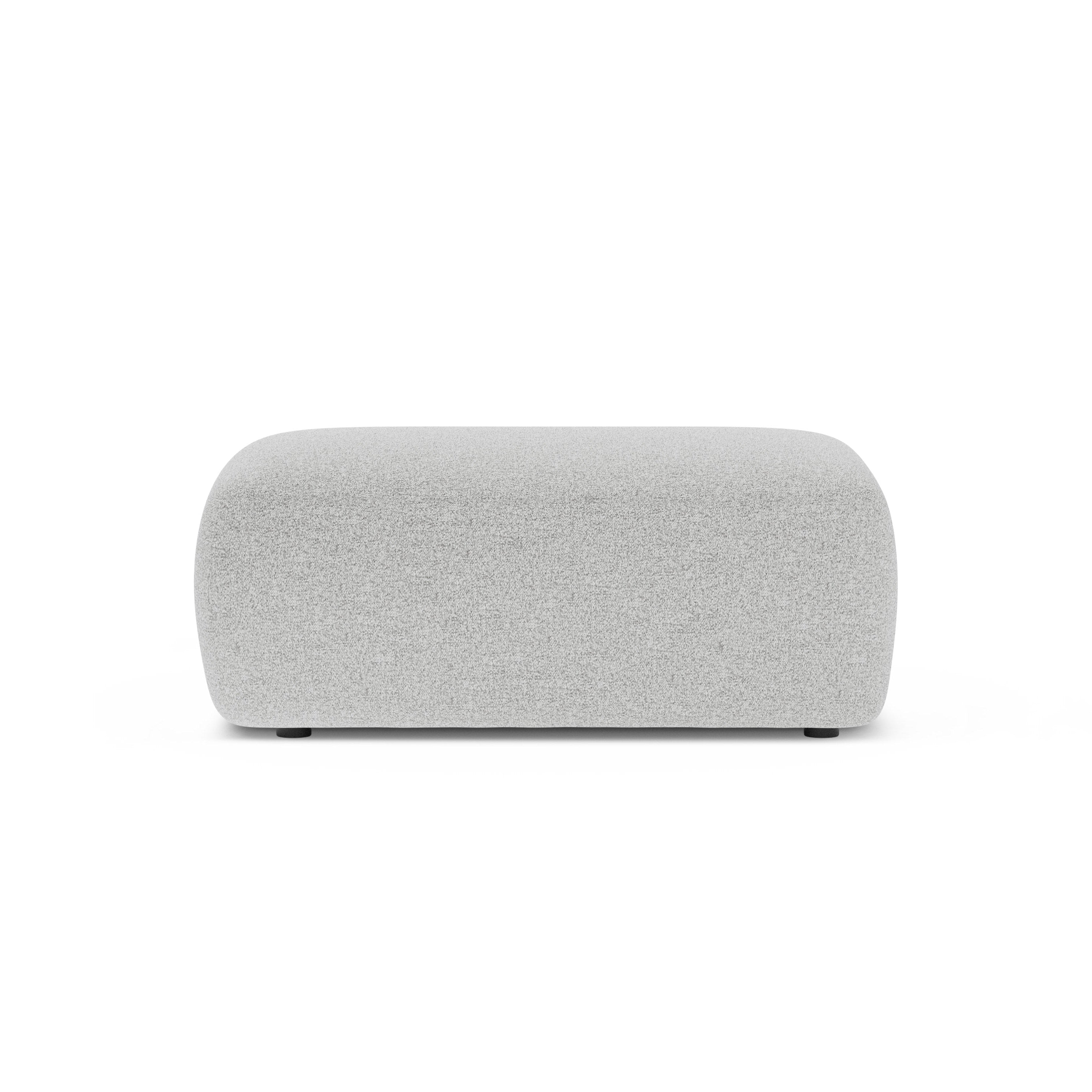Rectangular Puff KATE Light Gray Melange
