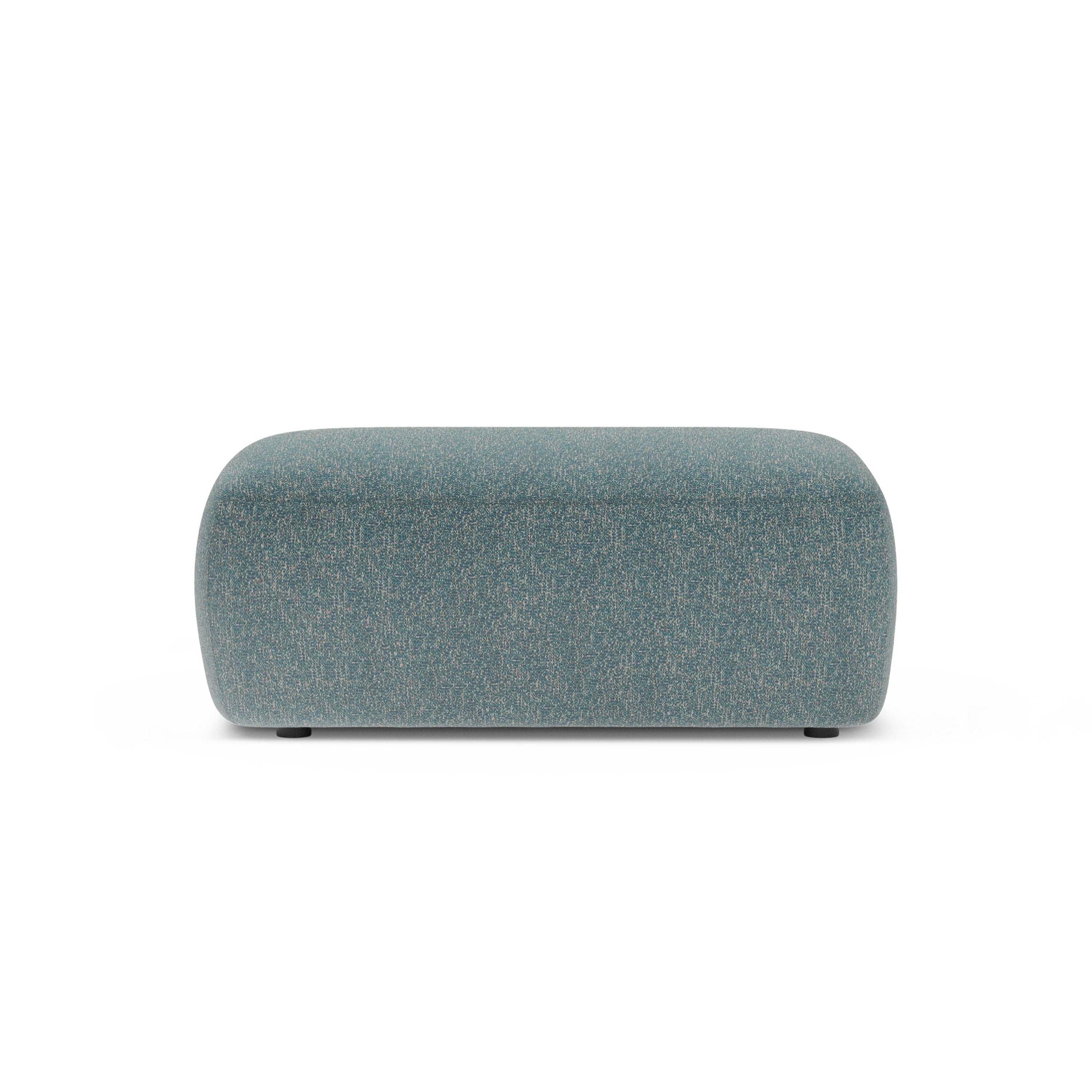 Rectangular pouf KATE blue mélange