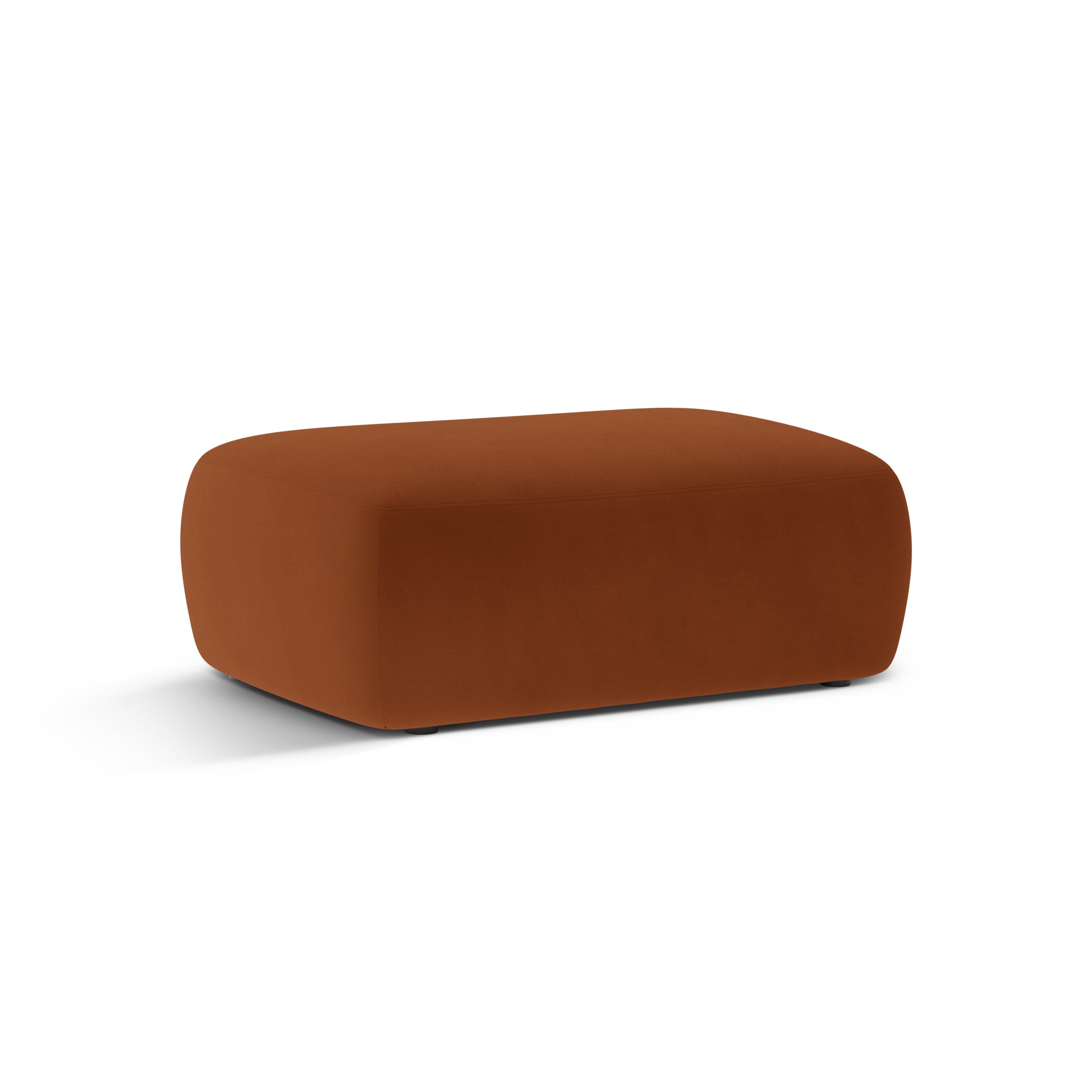Puf prostokątny aksamitny KATE terracotta – Micadoni