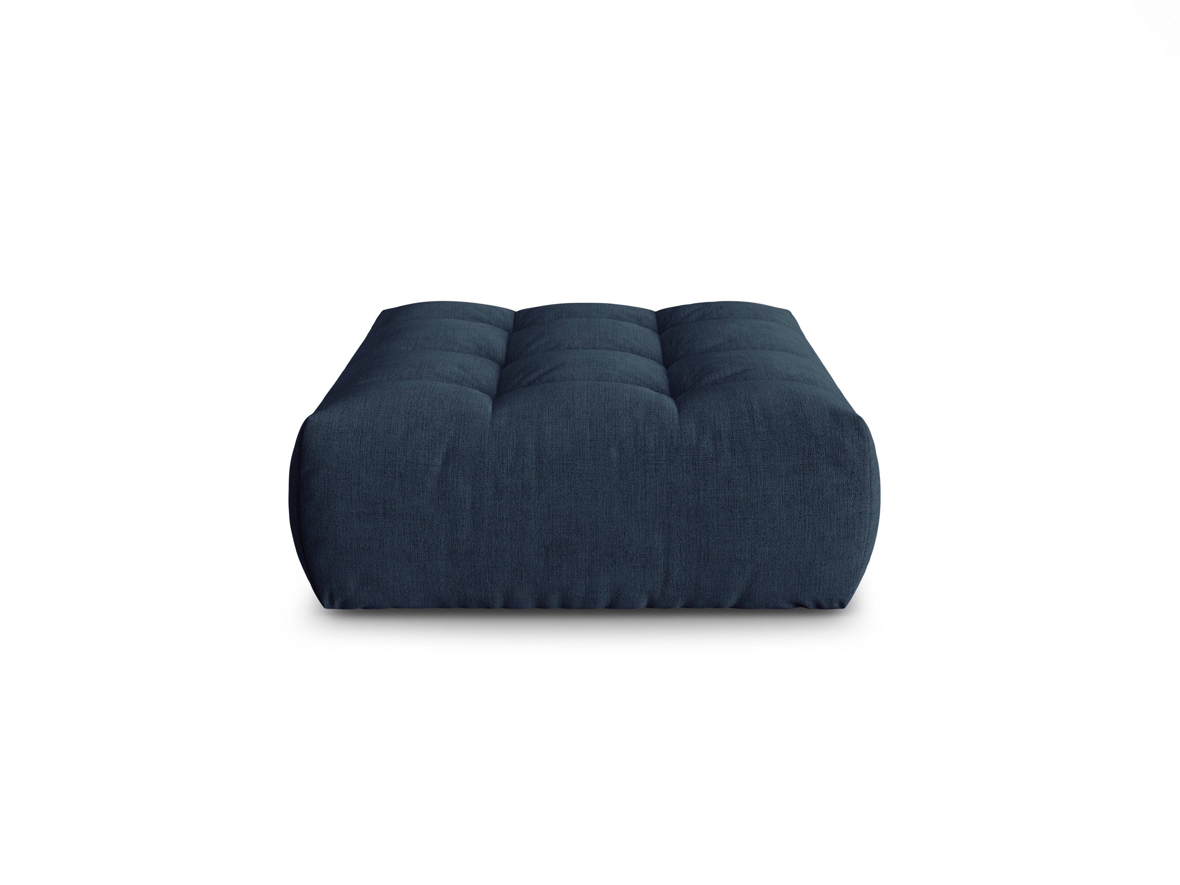 BLOOM dark blue chenille pouf