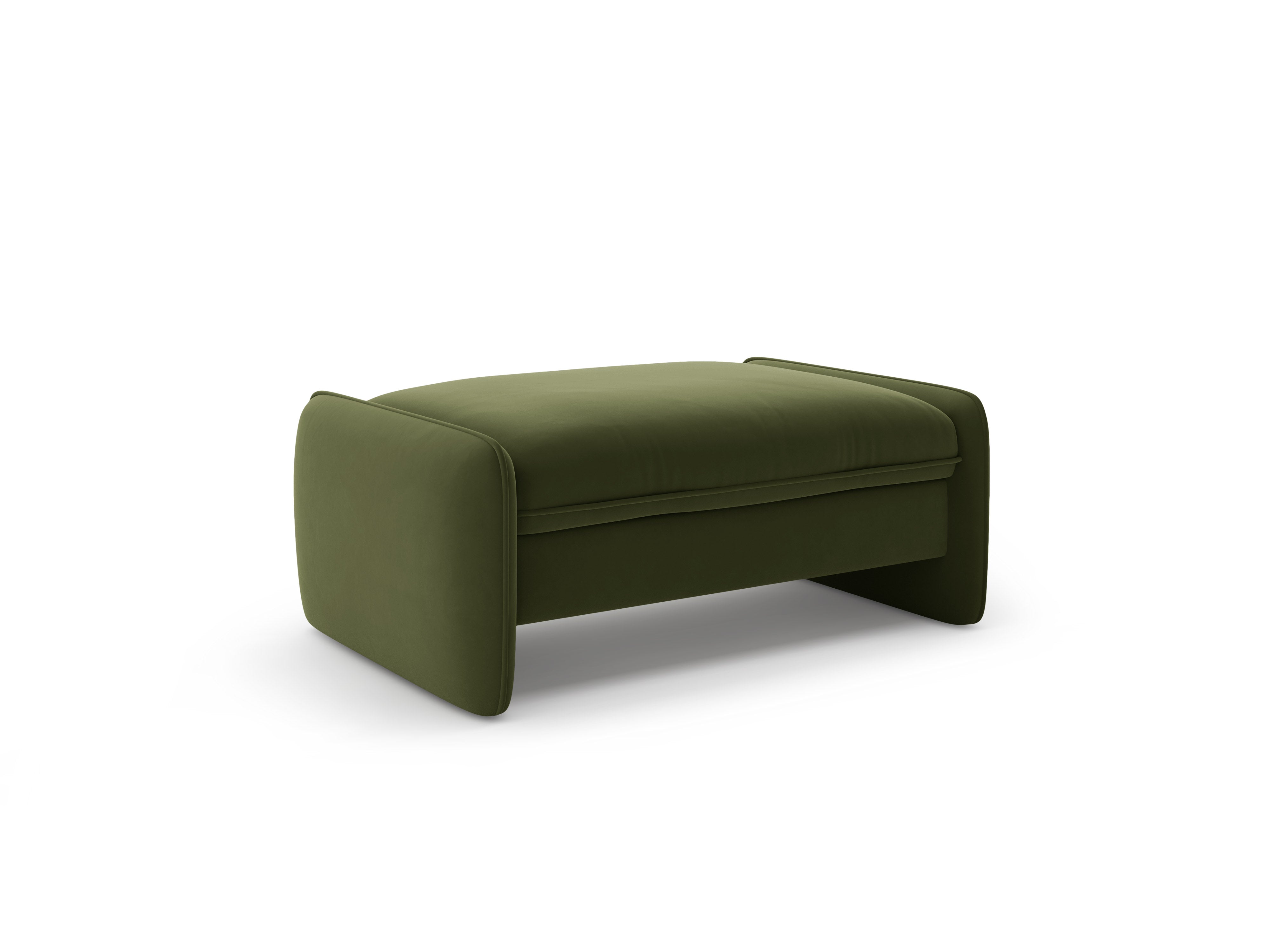Puff aus Samt GEORGIA militärgrün