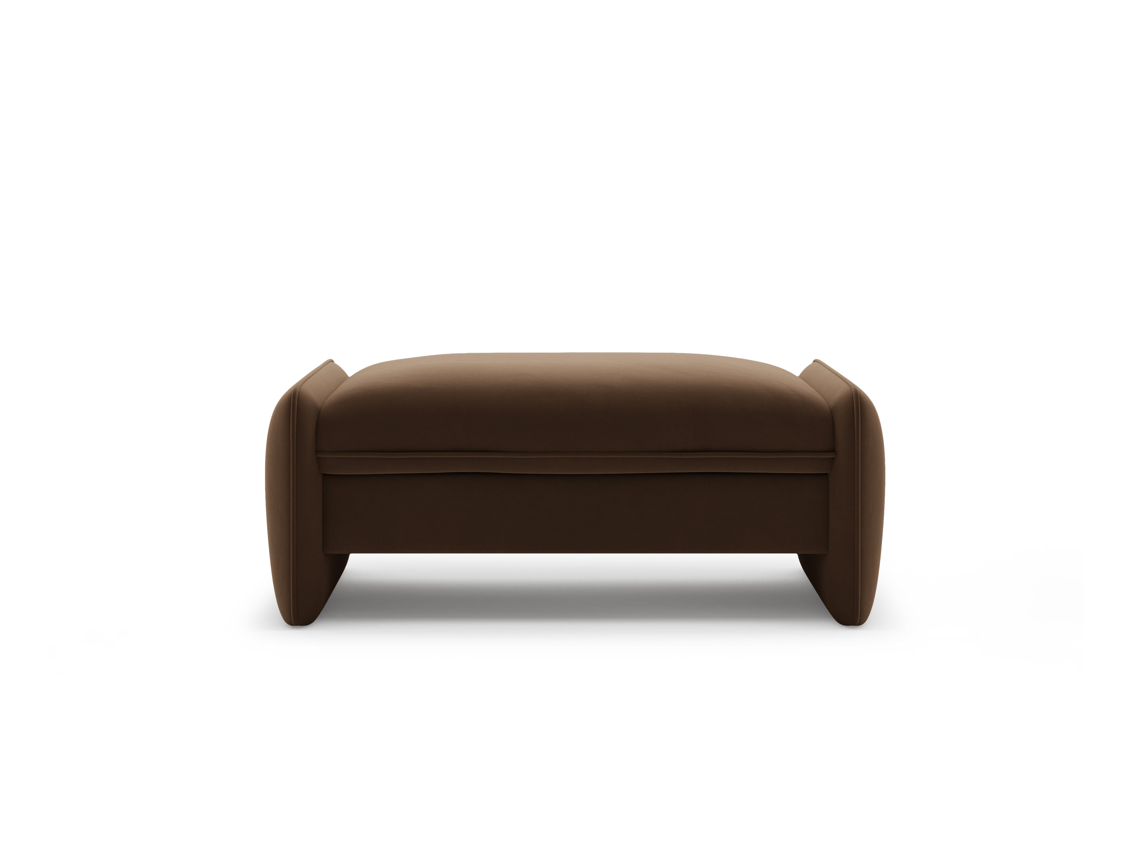 Samt-Pouf GEORGIA in Schokoladenfarbe