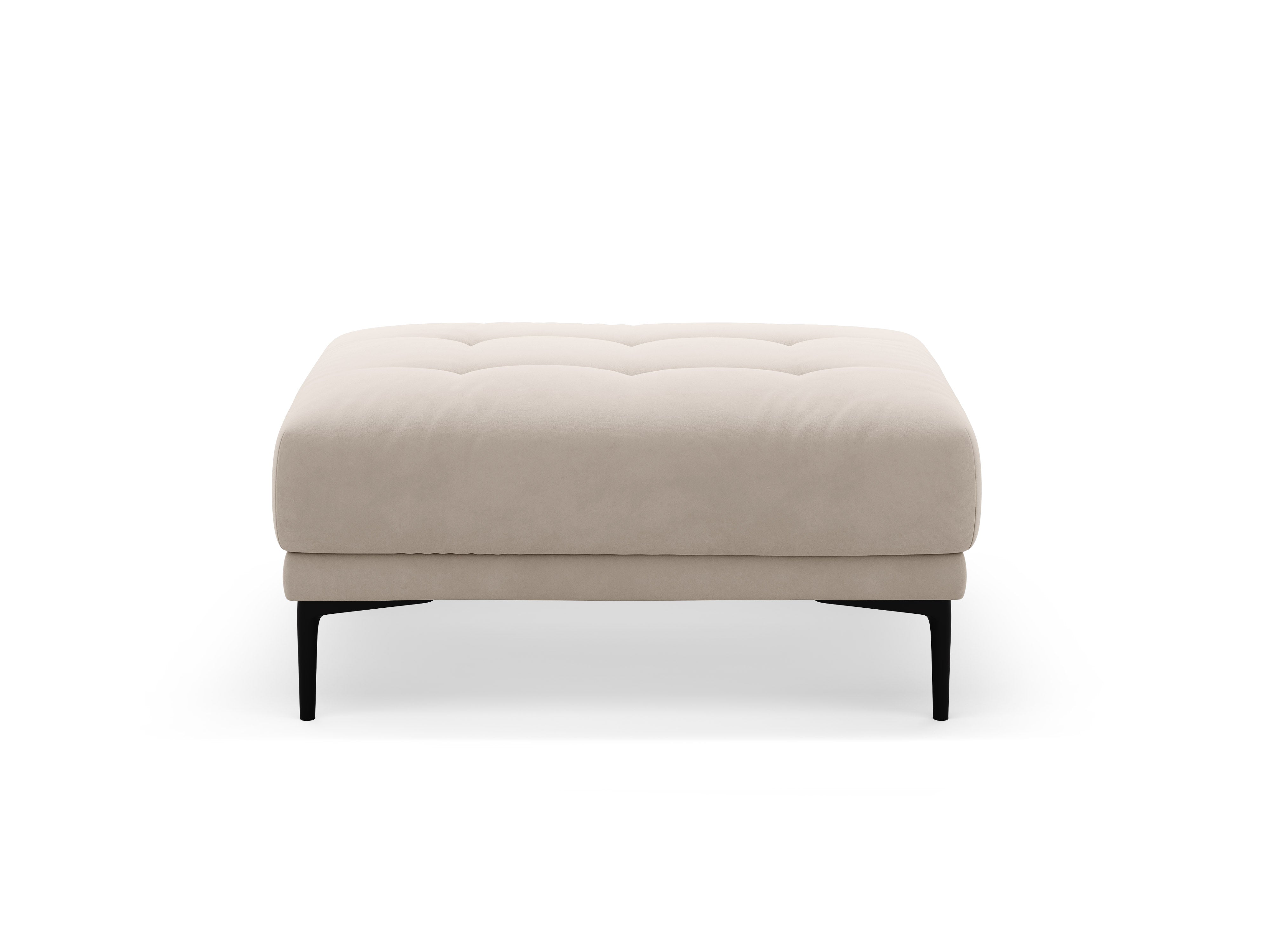 Beige velvet pouf BEMY