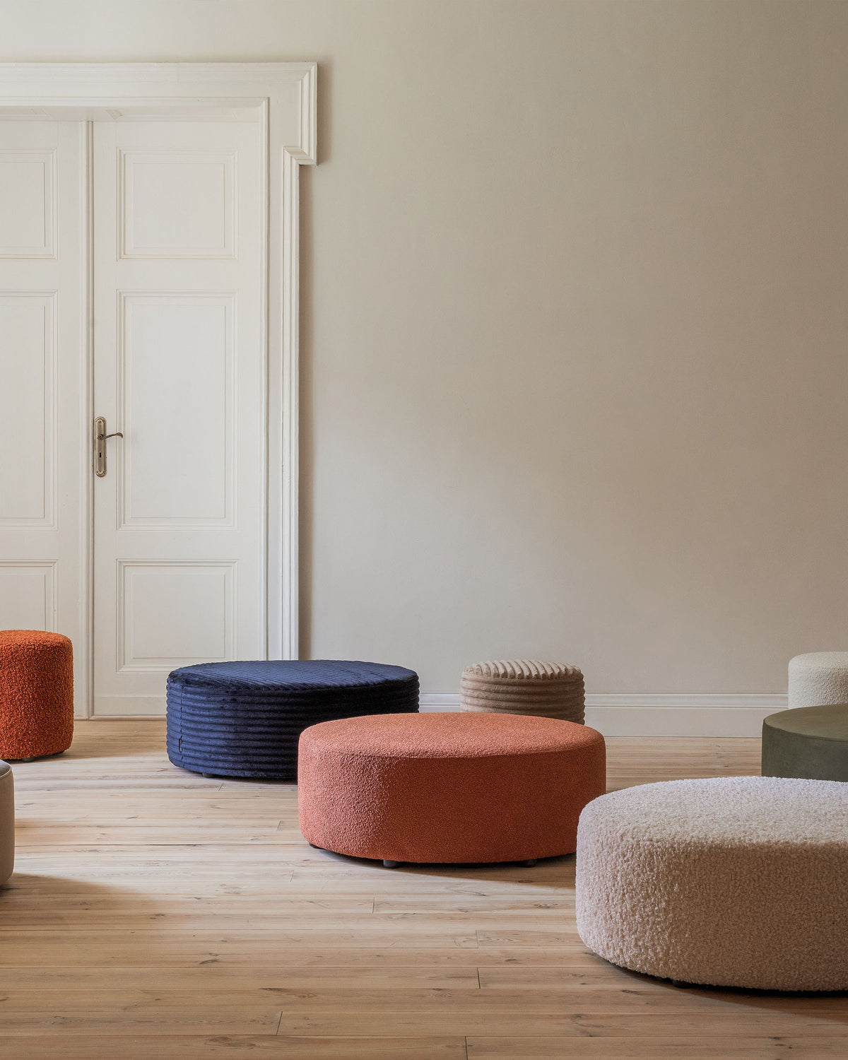 Pouf DIA beiger Leopardenmuster