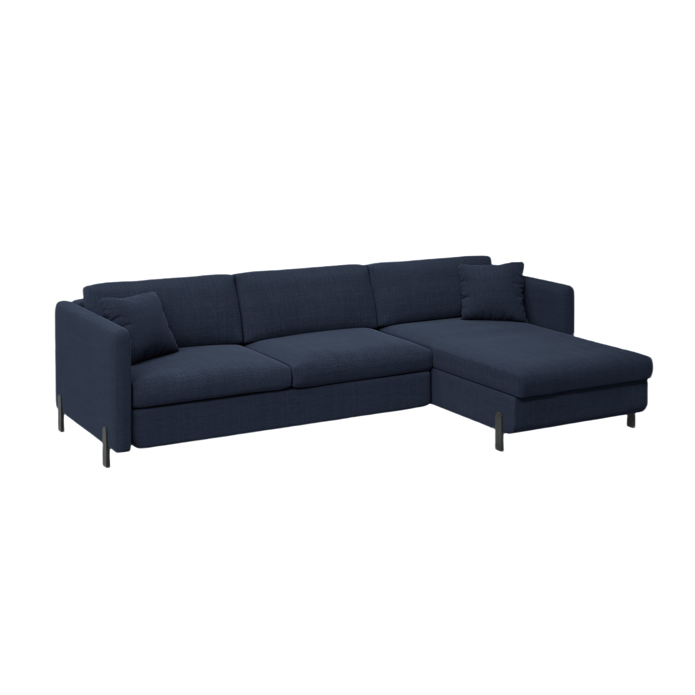 Right-hand corner sofa bed GLORIA blue chenille