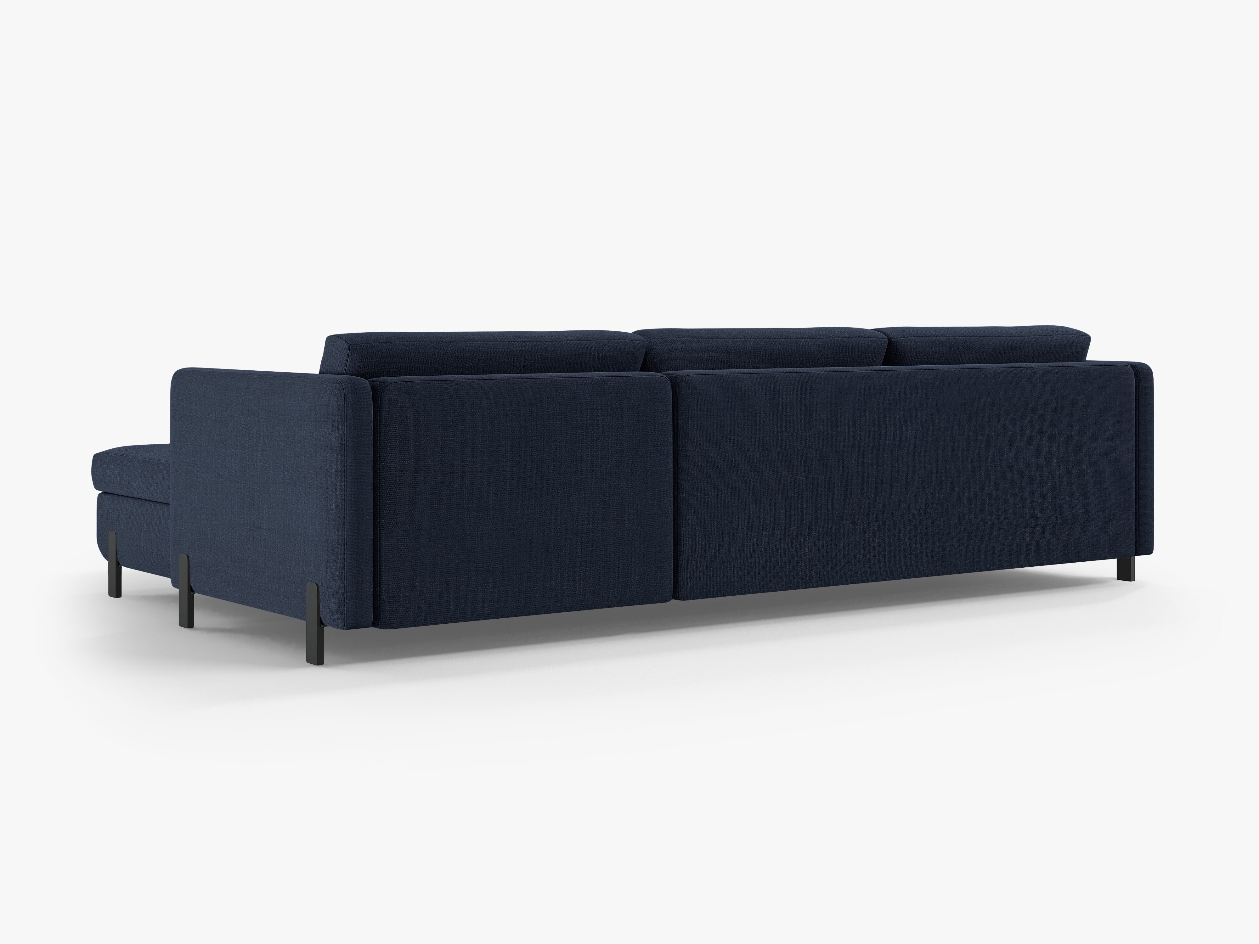 Right-hand corner sofa bed GLORIA blue chenille