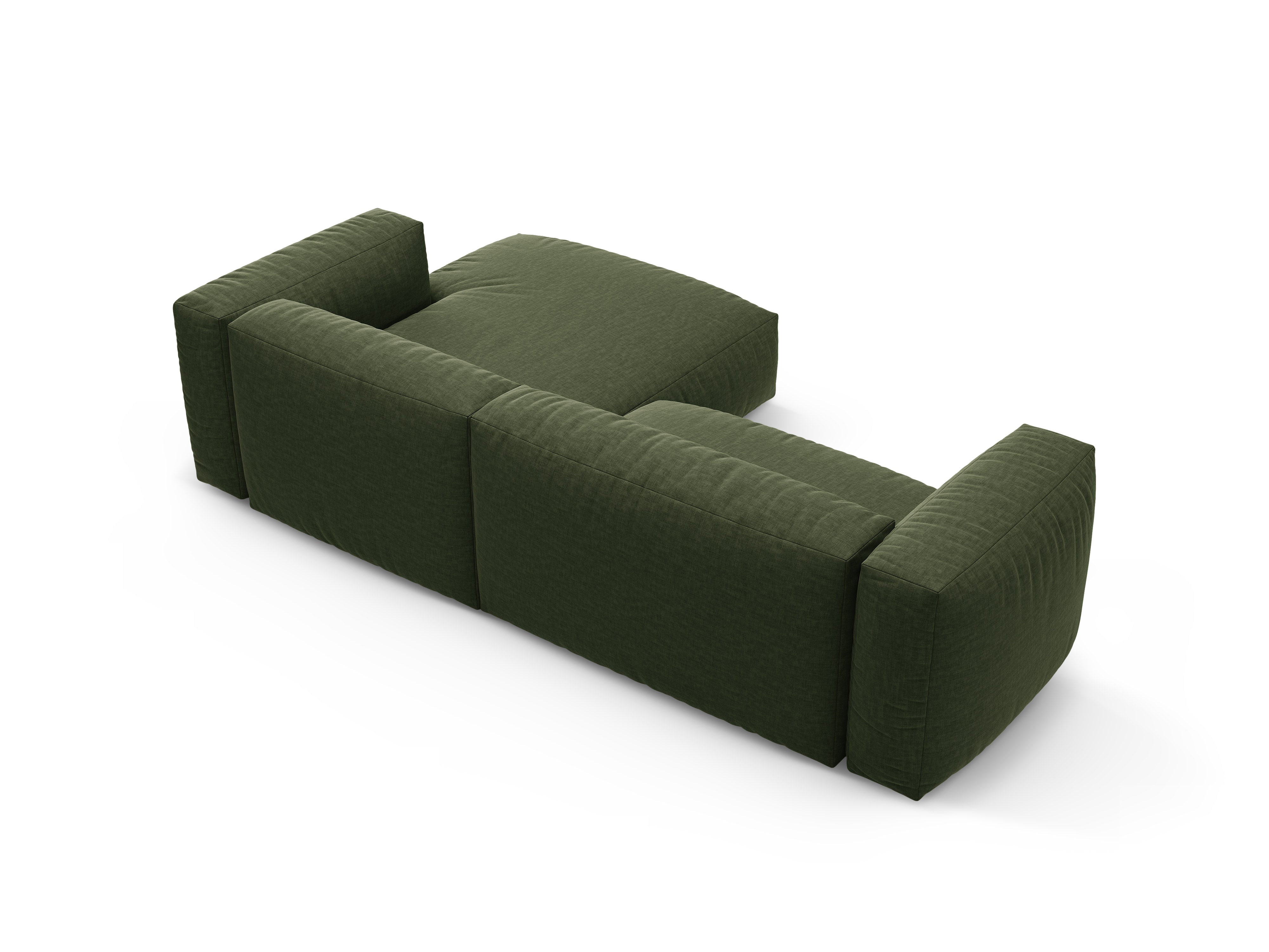Right-facing corner sofa bed MARTINA green