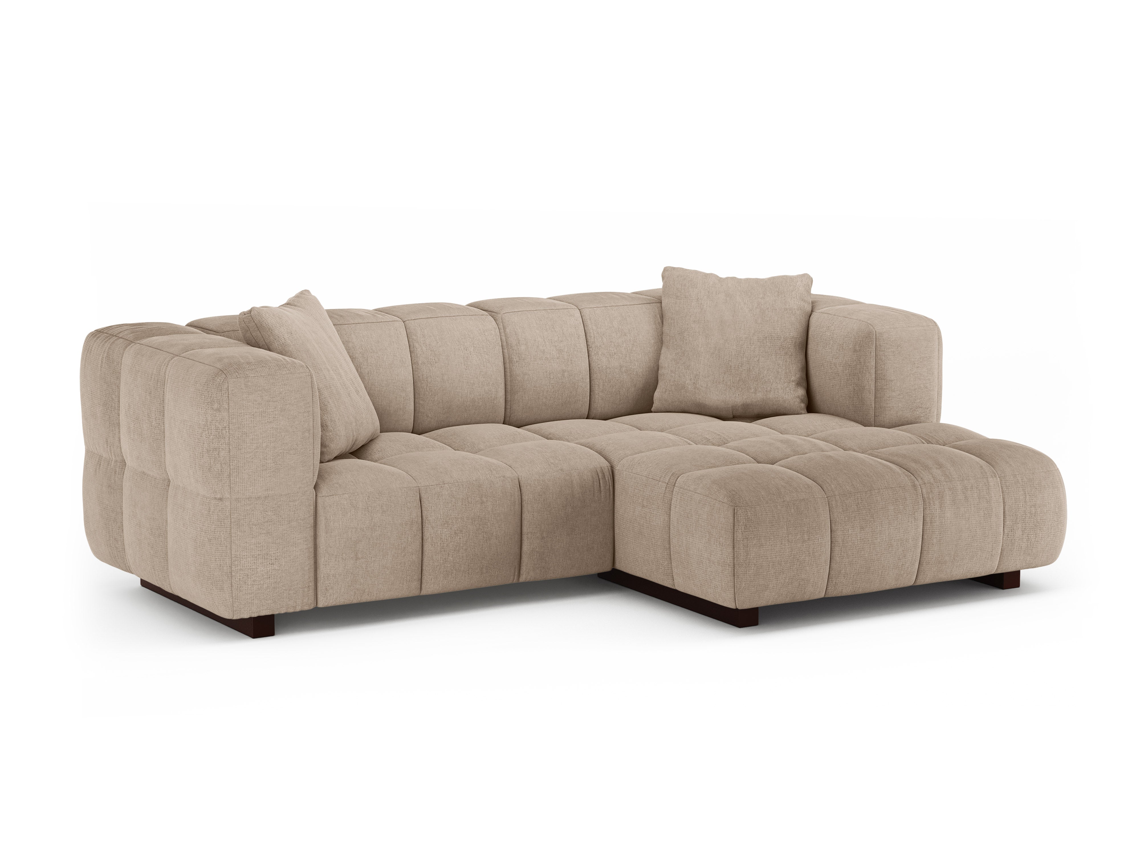 Right-facing corner sofa bed PUMA sand