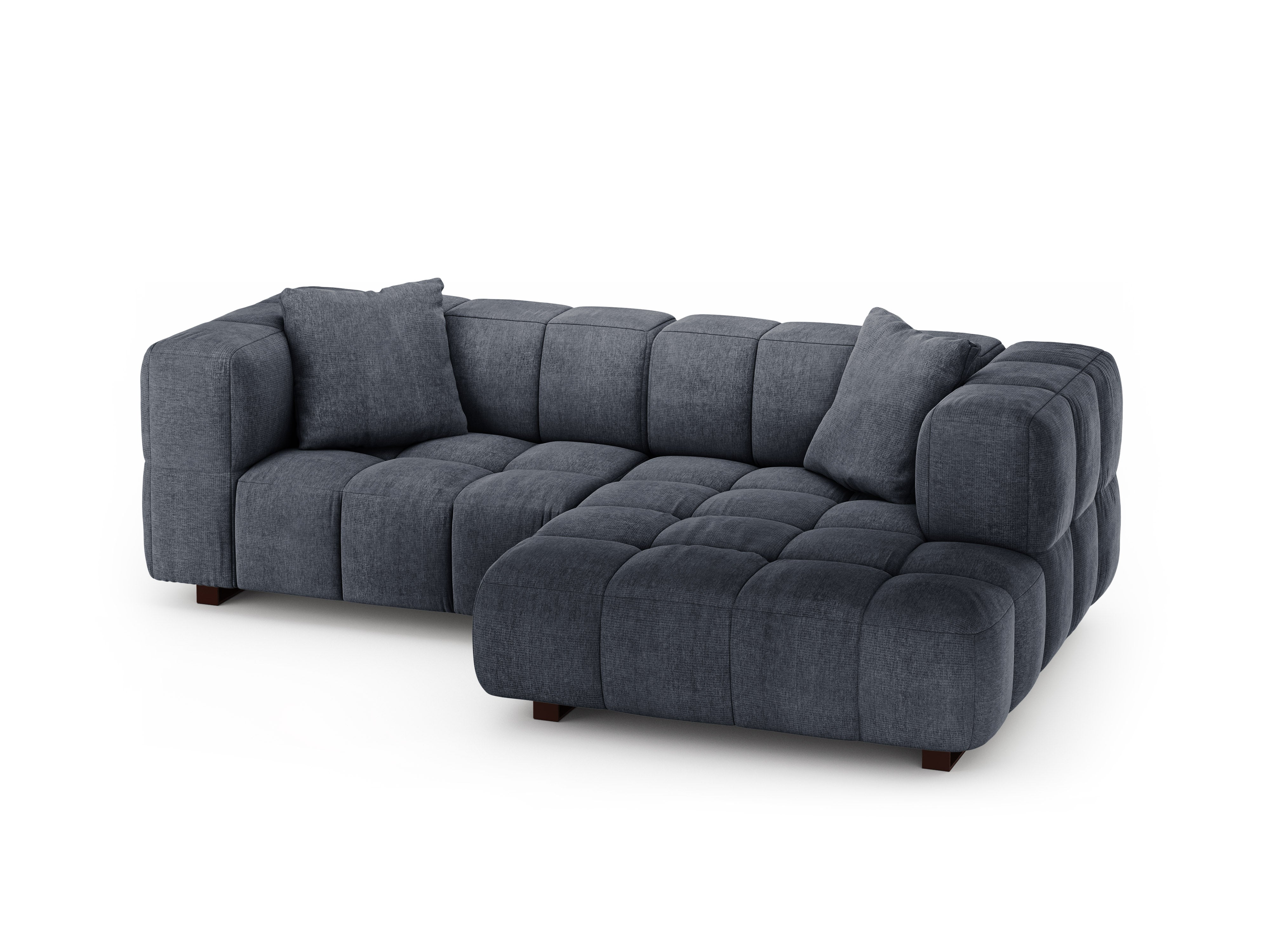 Right-facing corner sofa bed PUMA dark blue