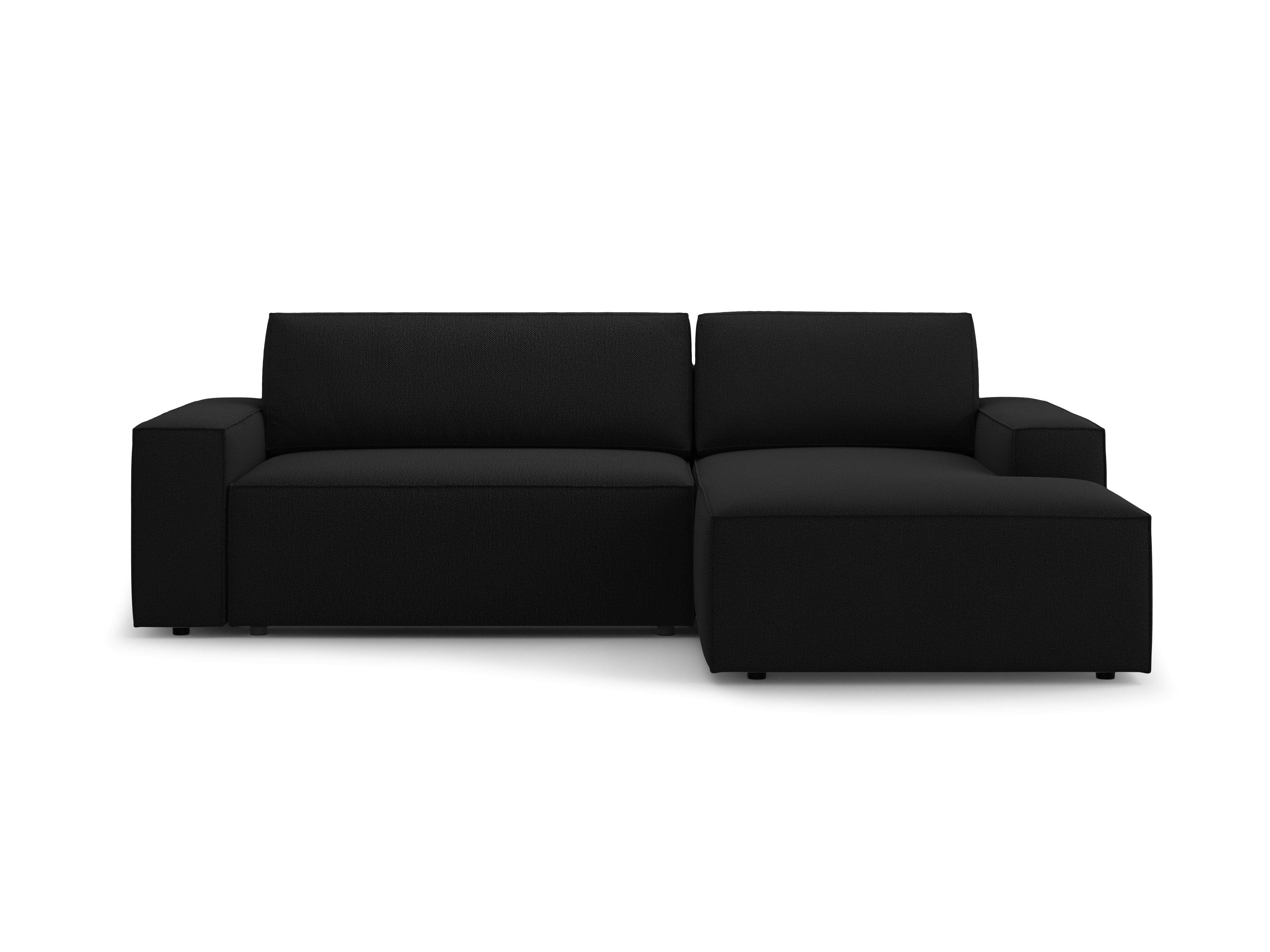 Right-facing corner sofa bed JODIE black