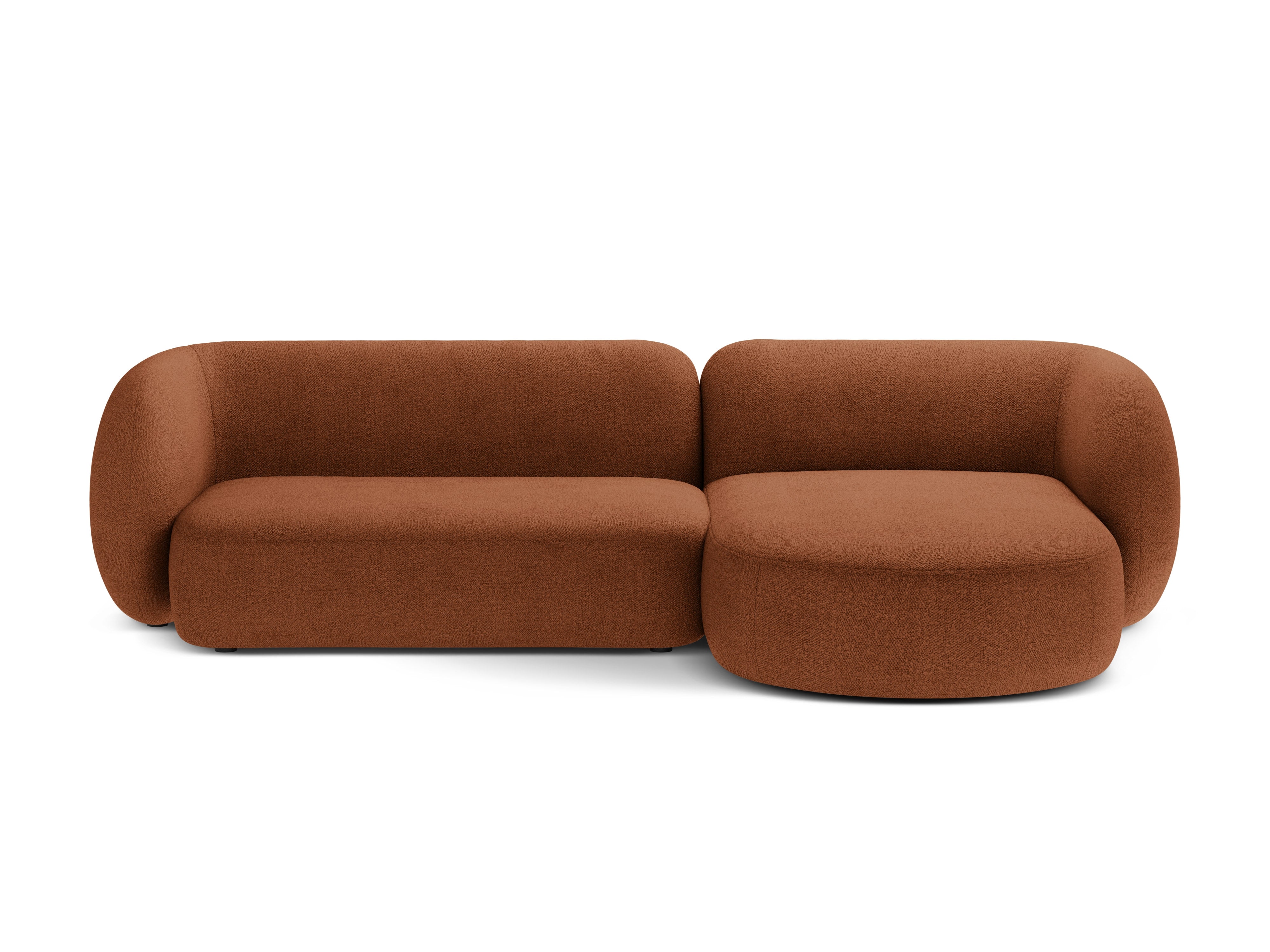 Narożnik prawostronny 3-osobowy KATE terracotta boucle – Micadoni