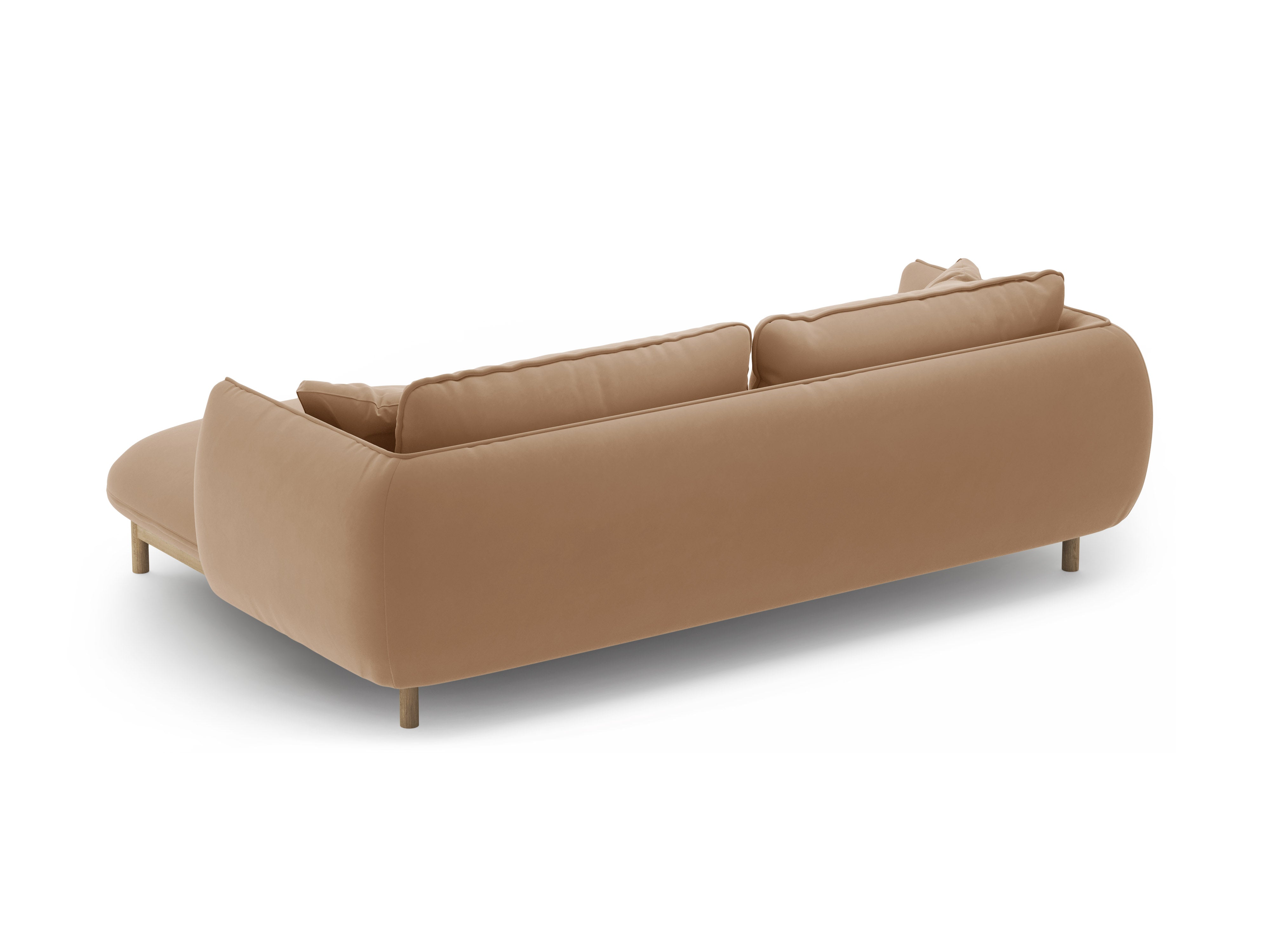 ADA Sand Right-Hand Velvet Corner Sofa