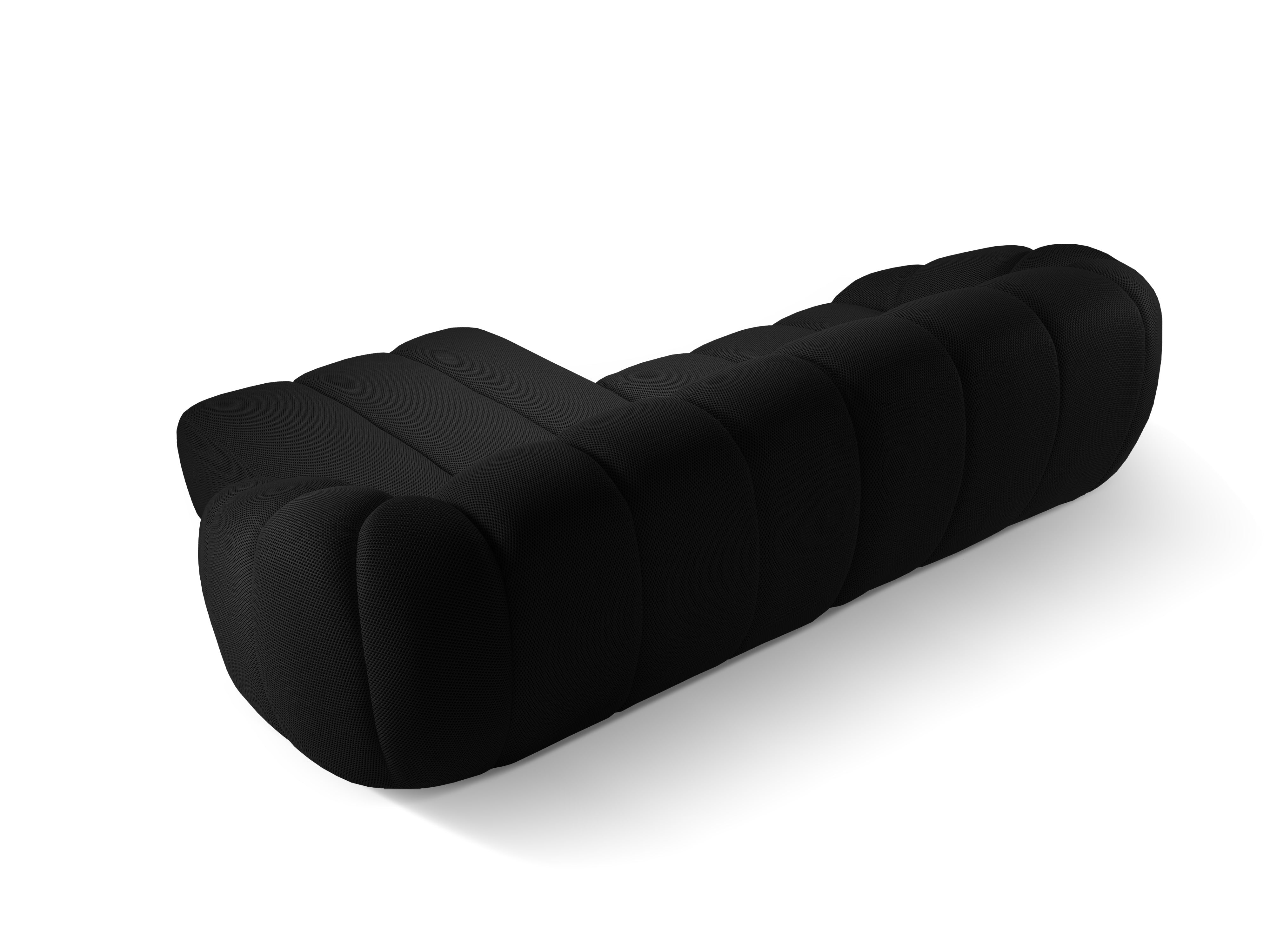 Right-facing 4-seater corner sofa DIANA black