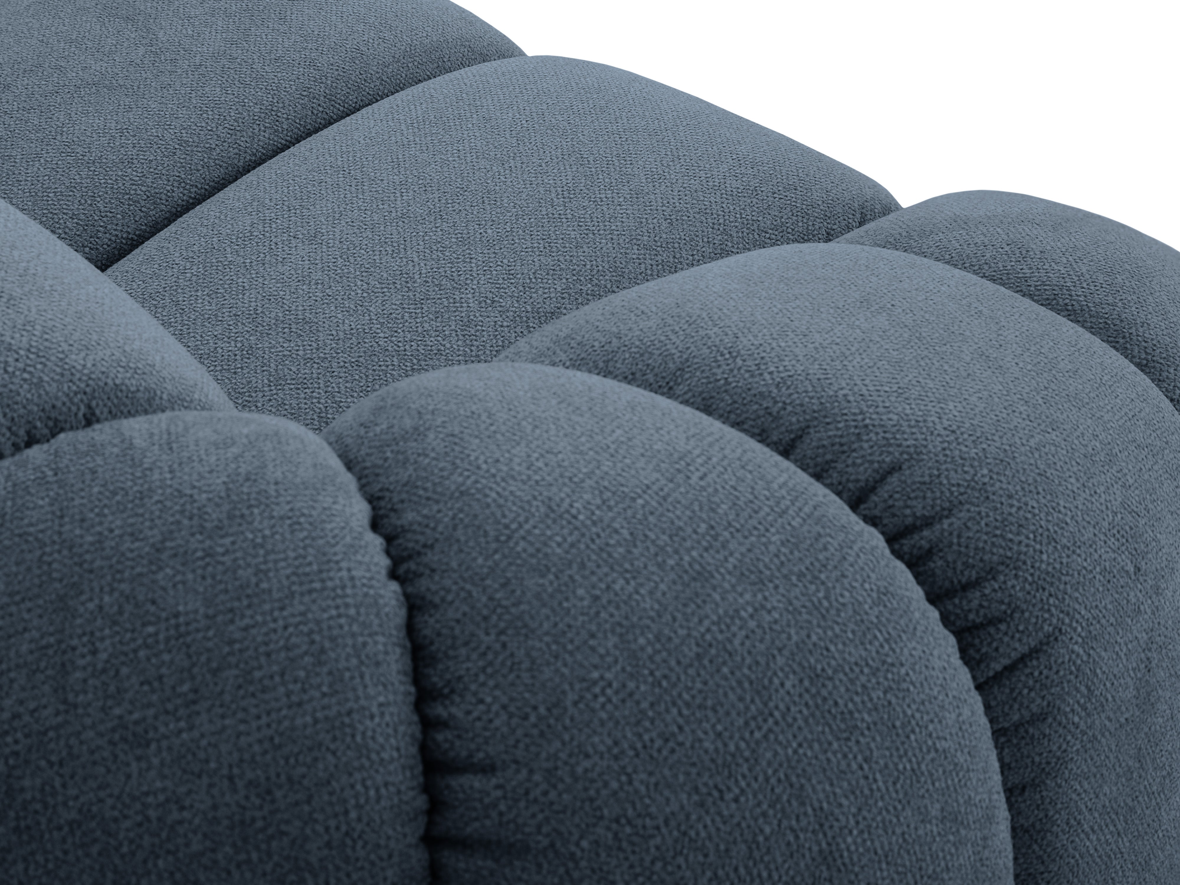 Right-facing 3-seater Corner Sofa DIANA light blue chenille