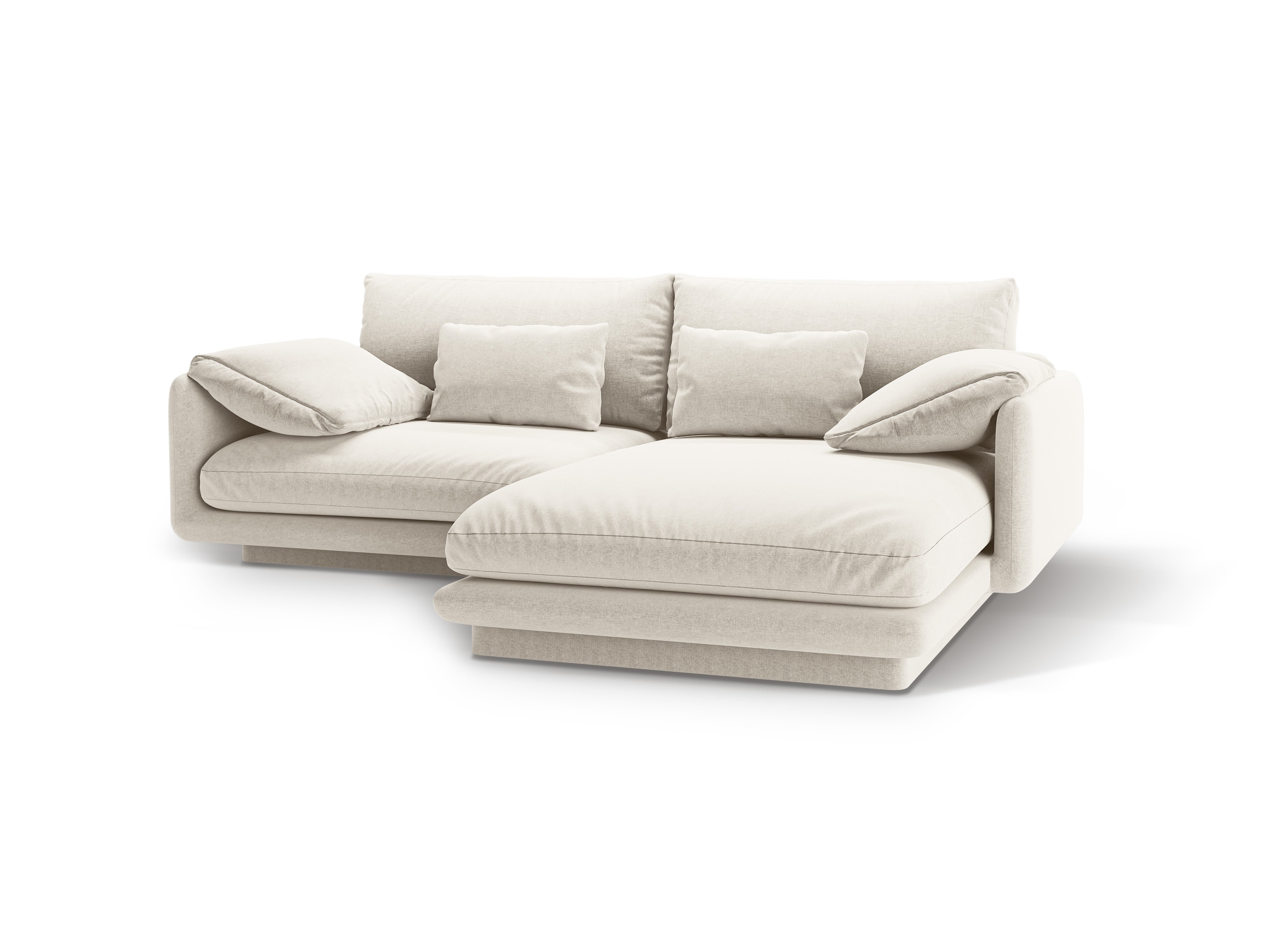 Right-handed 3-person corner Torino ivory