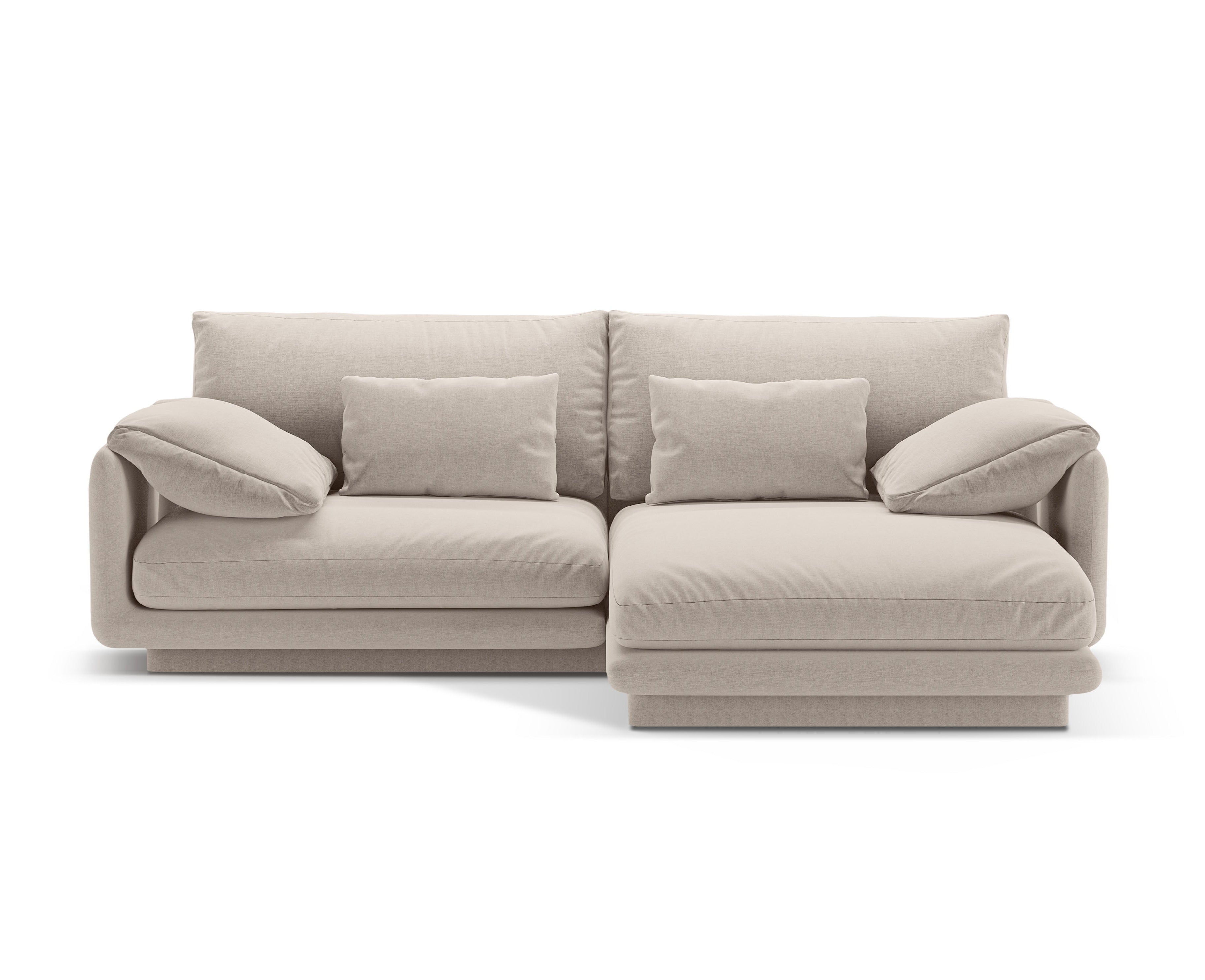 Right-sided corner 3-person light beige Torino