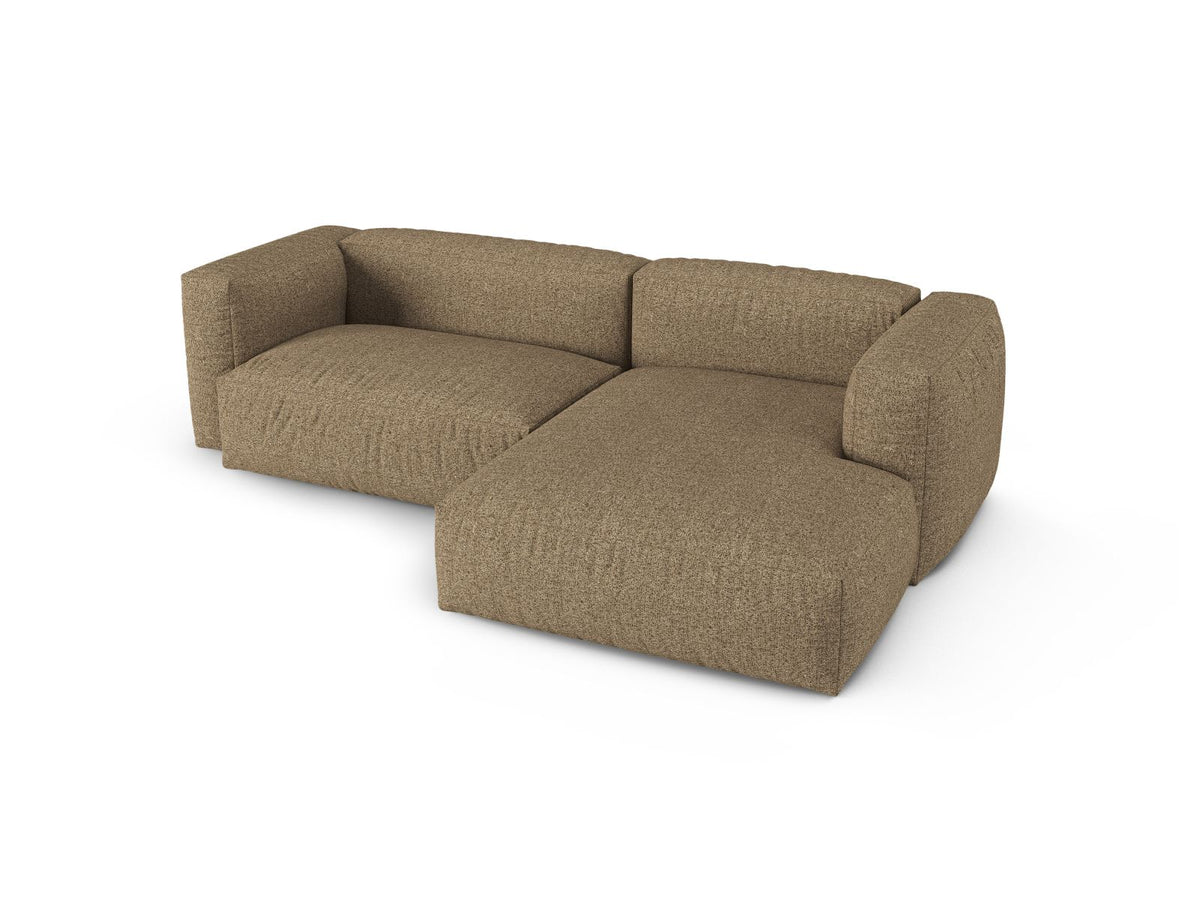 Narożnik prawostronny 2-osobowy XL MARTINA cappuccino boucle – ujęcie tylne