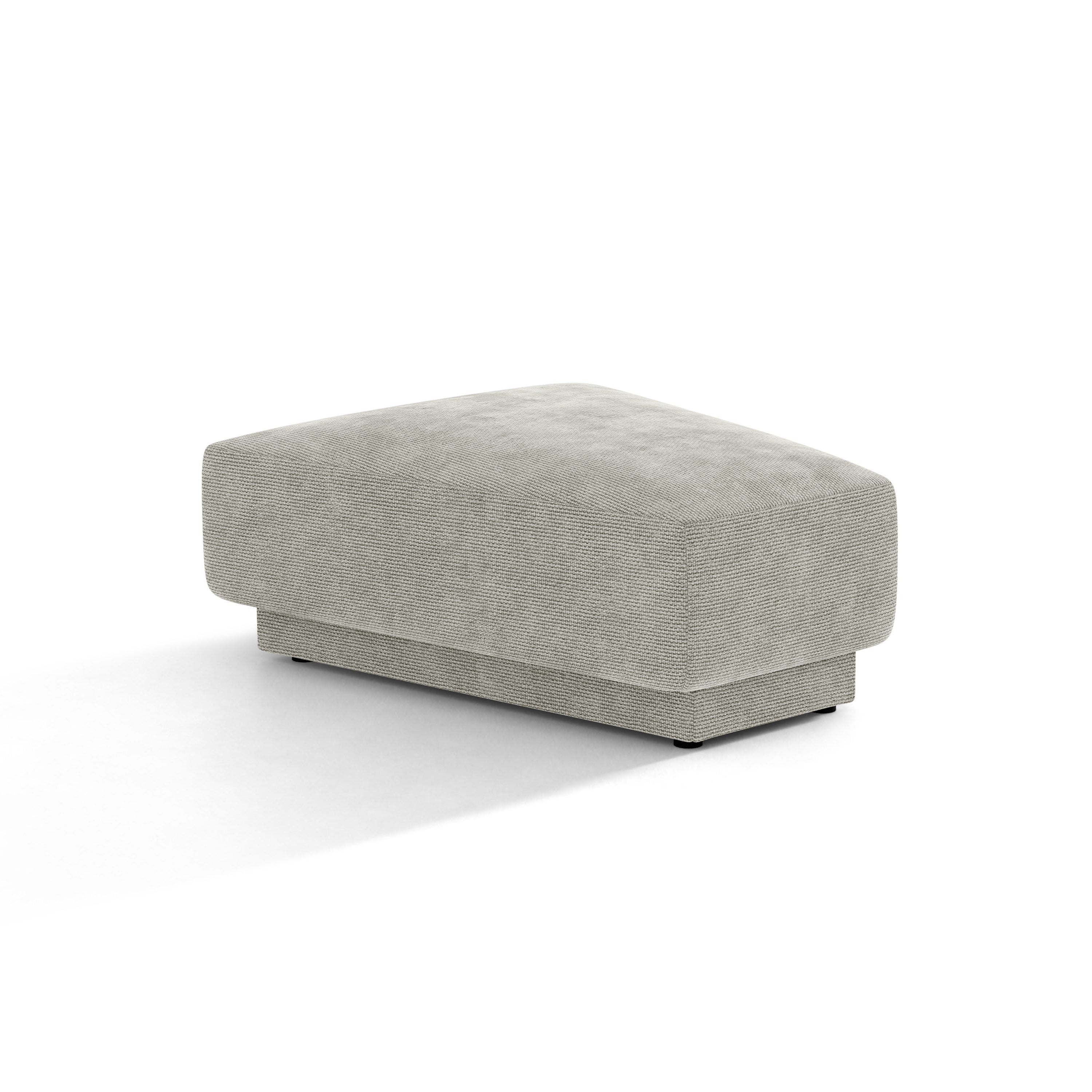 Pouf / Modul MILEY hellgrau chenille seidig