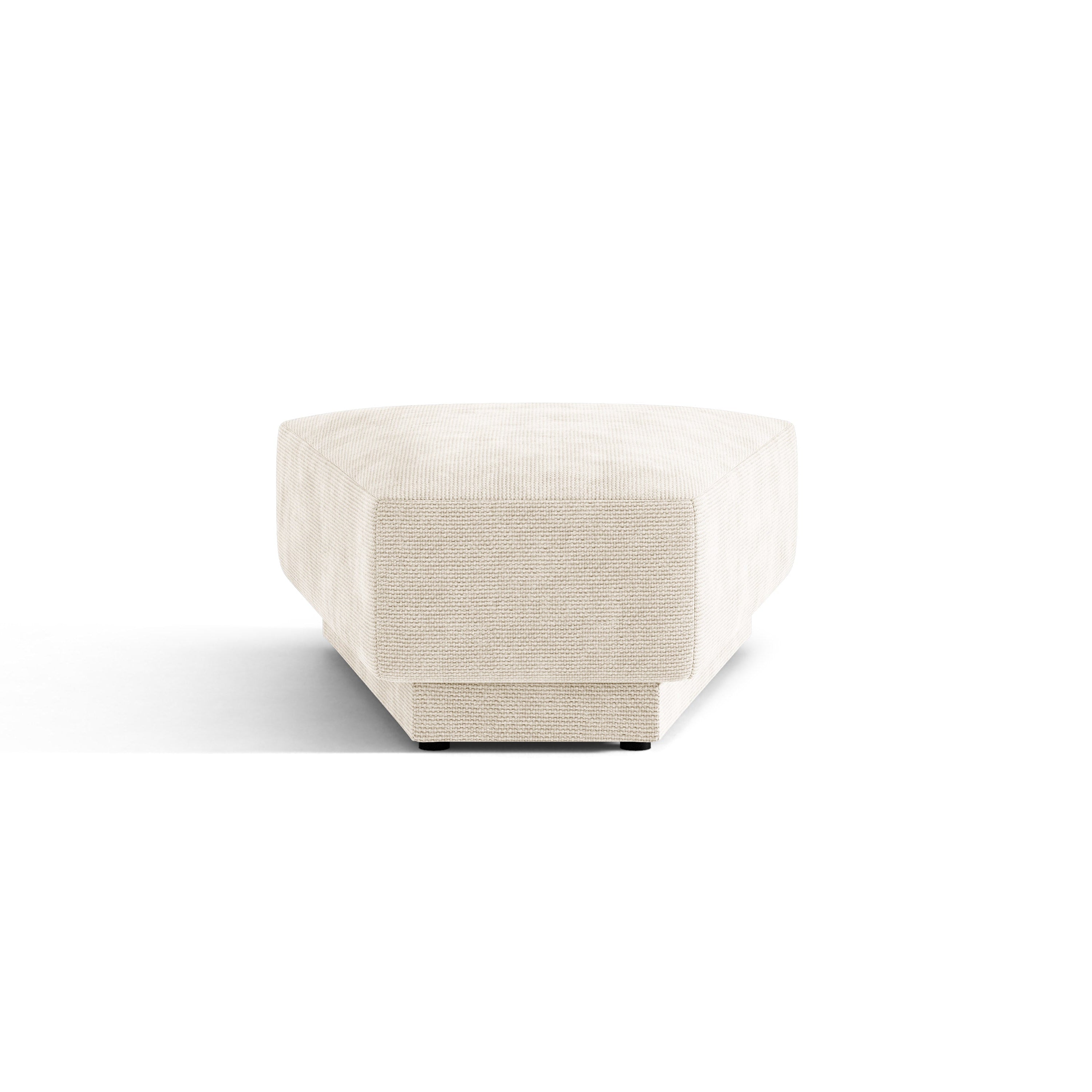 Pouf / Modul MILEY Elfenbein Chenille