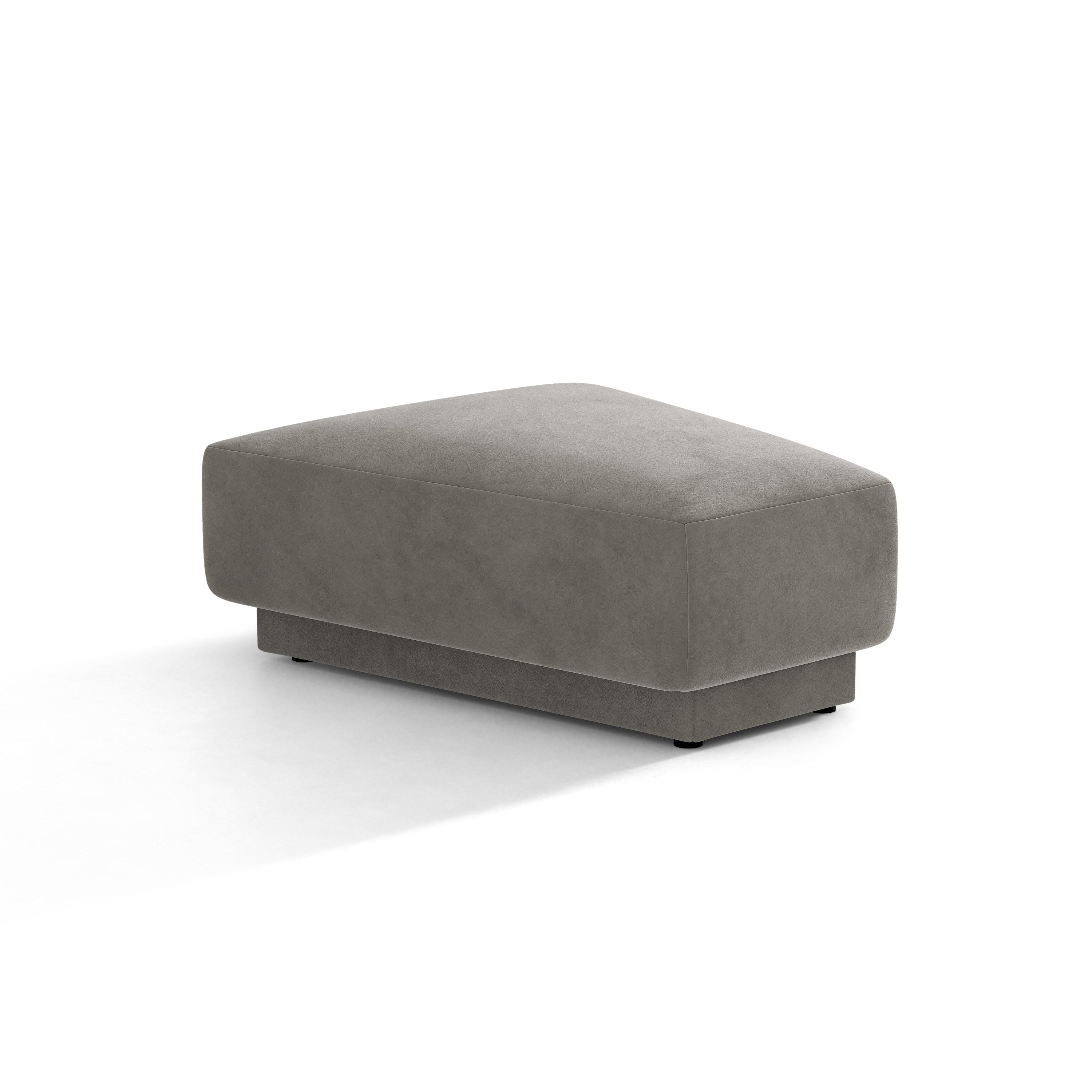 Pouf / Samtmodul MILEY hellgrau