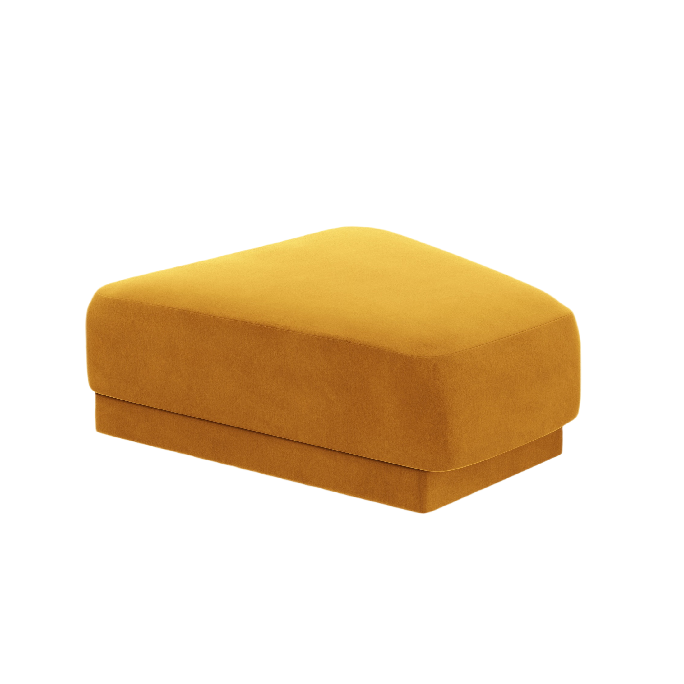 Pouf / velvet module MILEY yellow