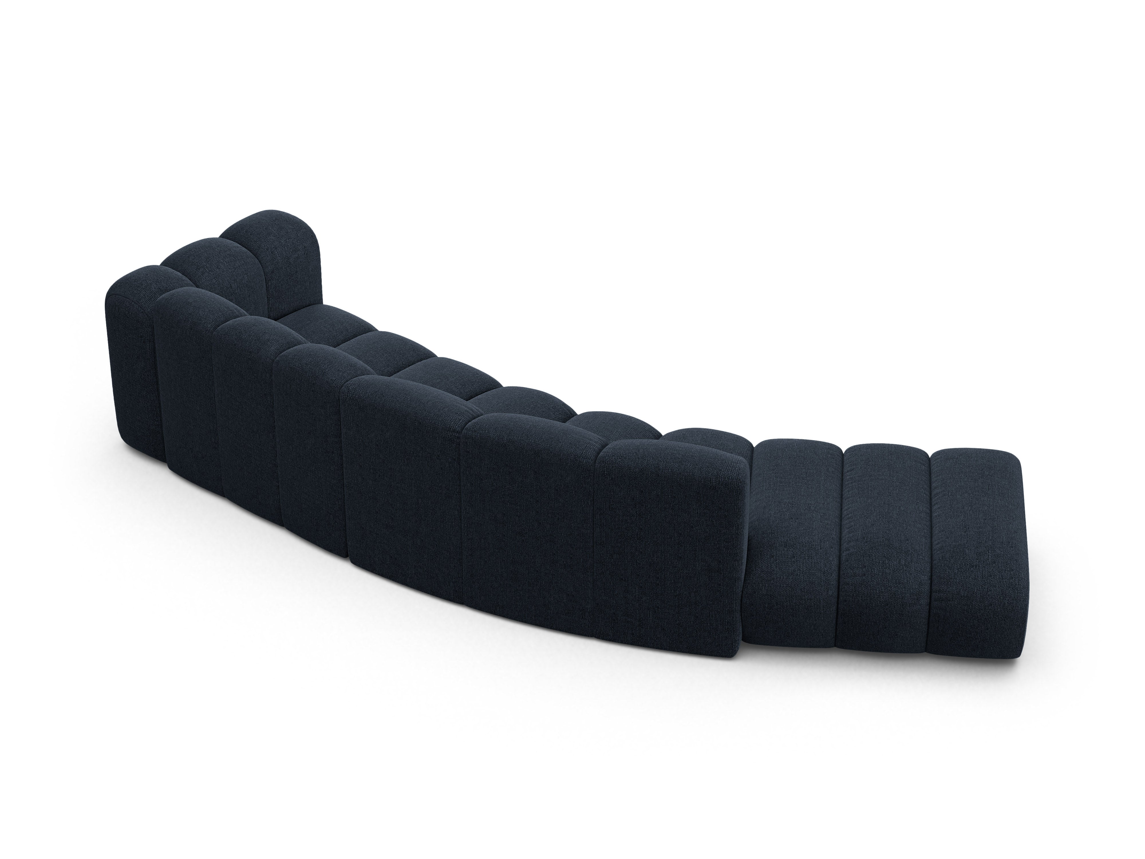 Sofa 5-osobowa lewostronna LUPINE granatowy szenil – Micadoni