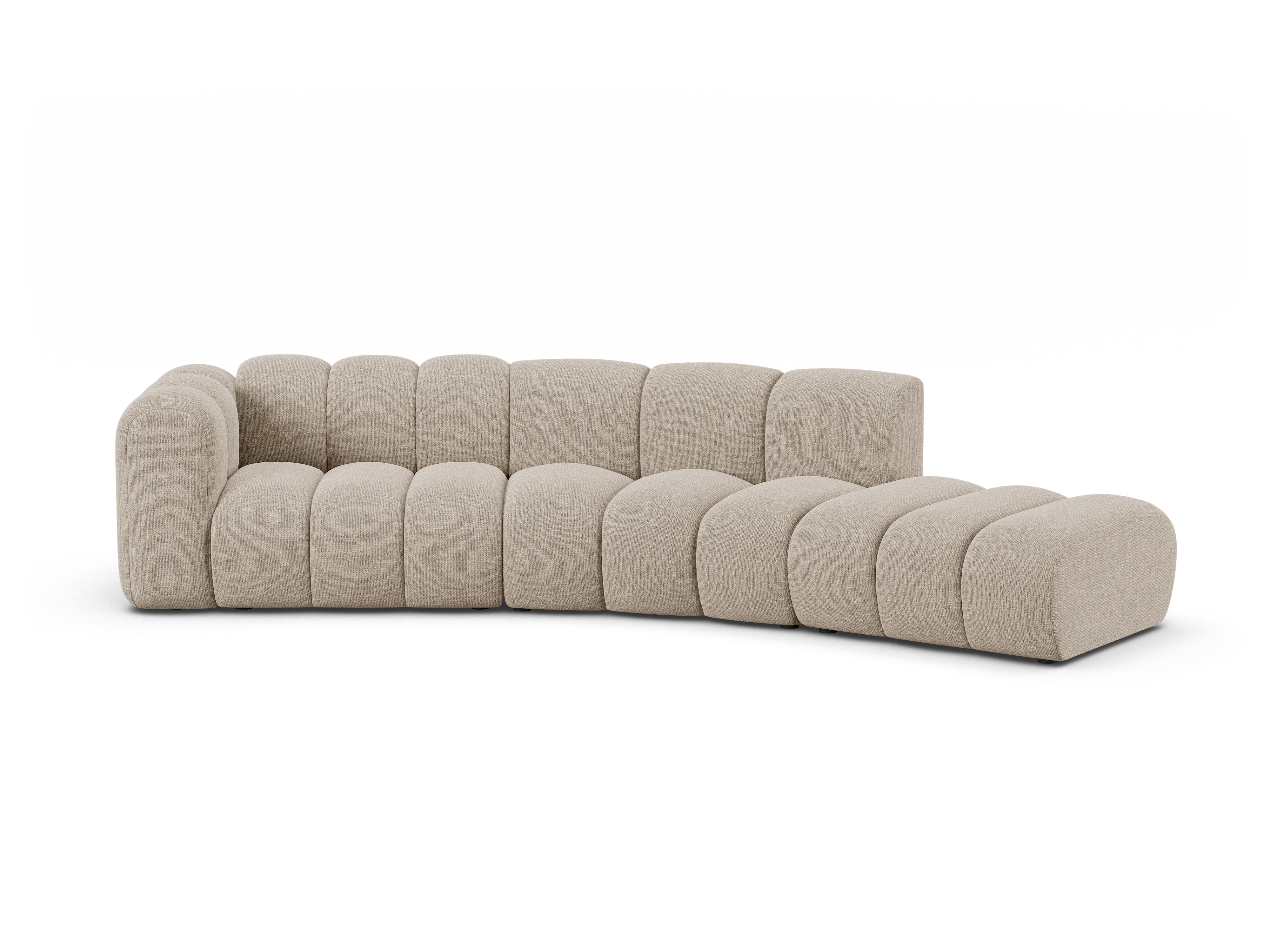 Sofa 5-sitzige rechtsseitige LUPINE beige Chenille