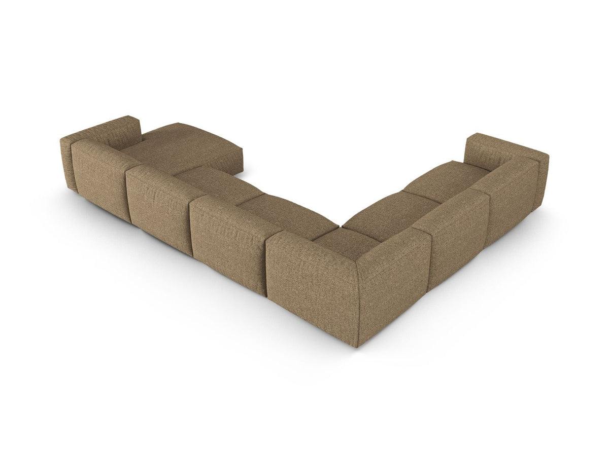 Narożnik modułowy lewostronny duży XL MARTINA cappuccino boucle – detal tkaniny