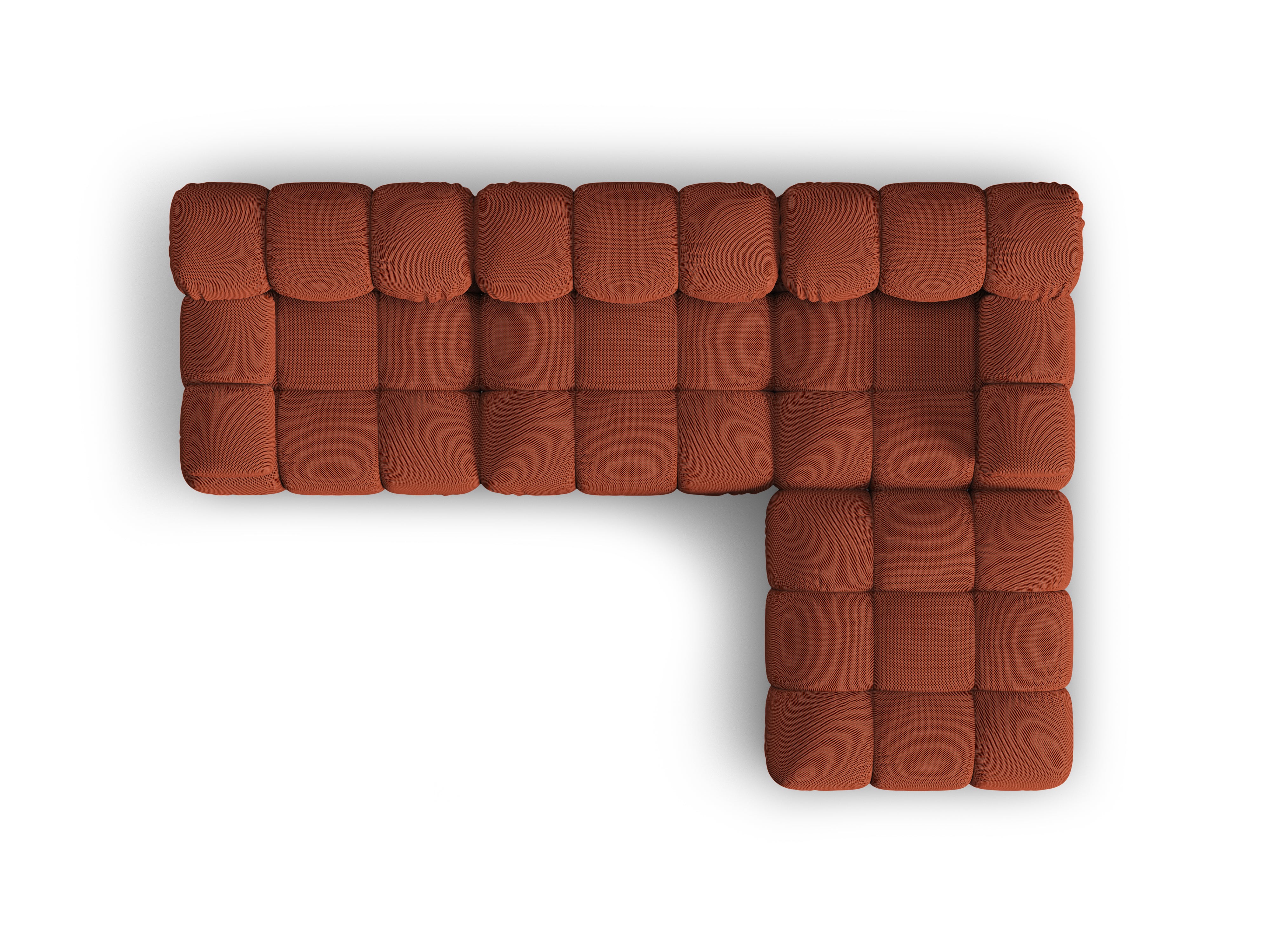 Universelle Eckcouch BELLIS aus 3D Ziegeltuch
