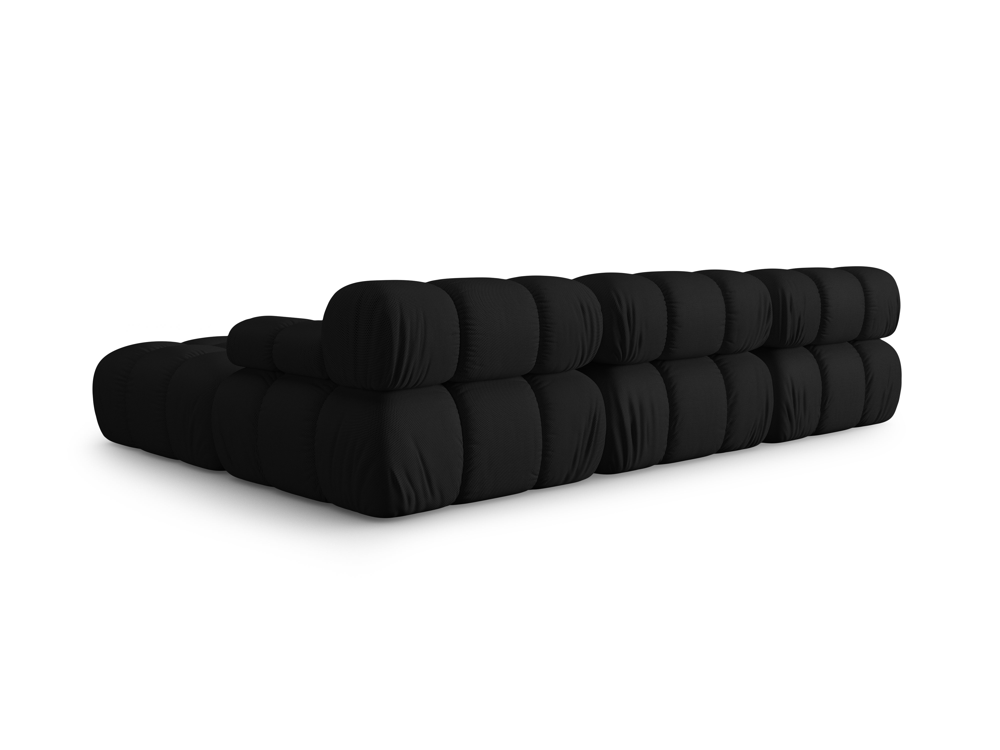 Universelle Eckcouch BELLIS aus schwarzem 3D-Stoff