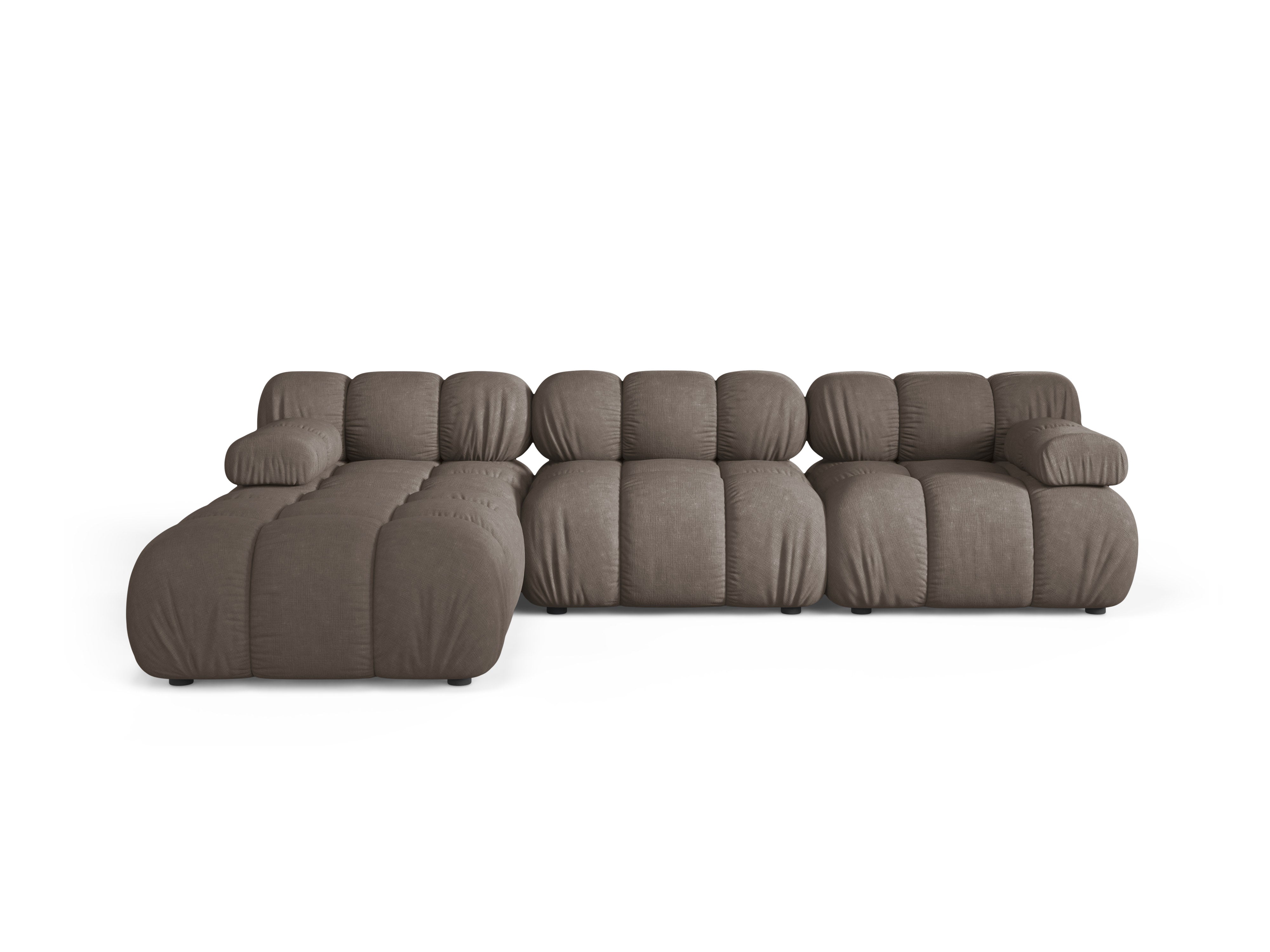 Universelle Eckcouch BELLIS in dunklem Cappuccino