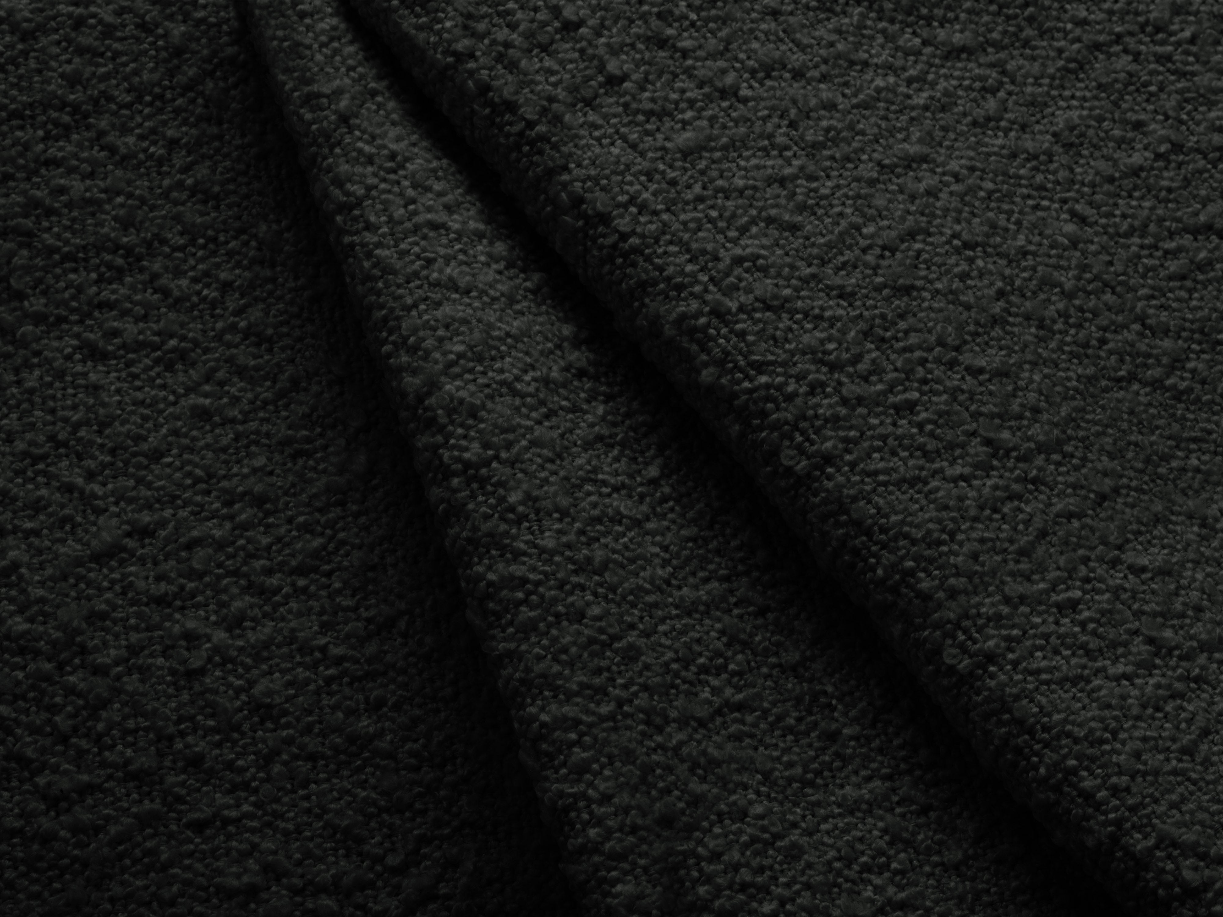 Modulares Sofa links mit Tisch für 4 Personen MILEY schwarz Boucle