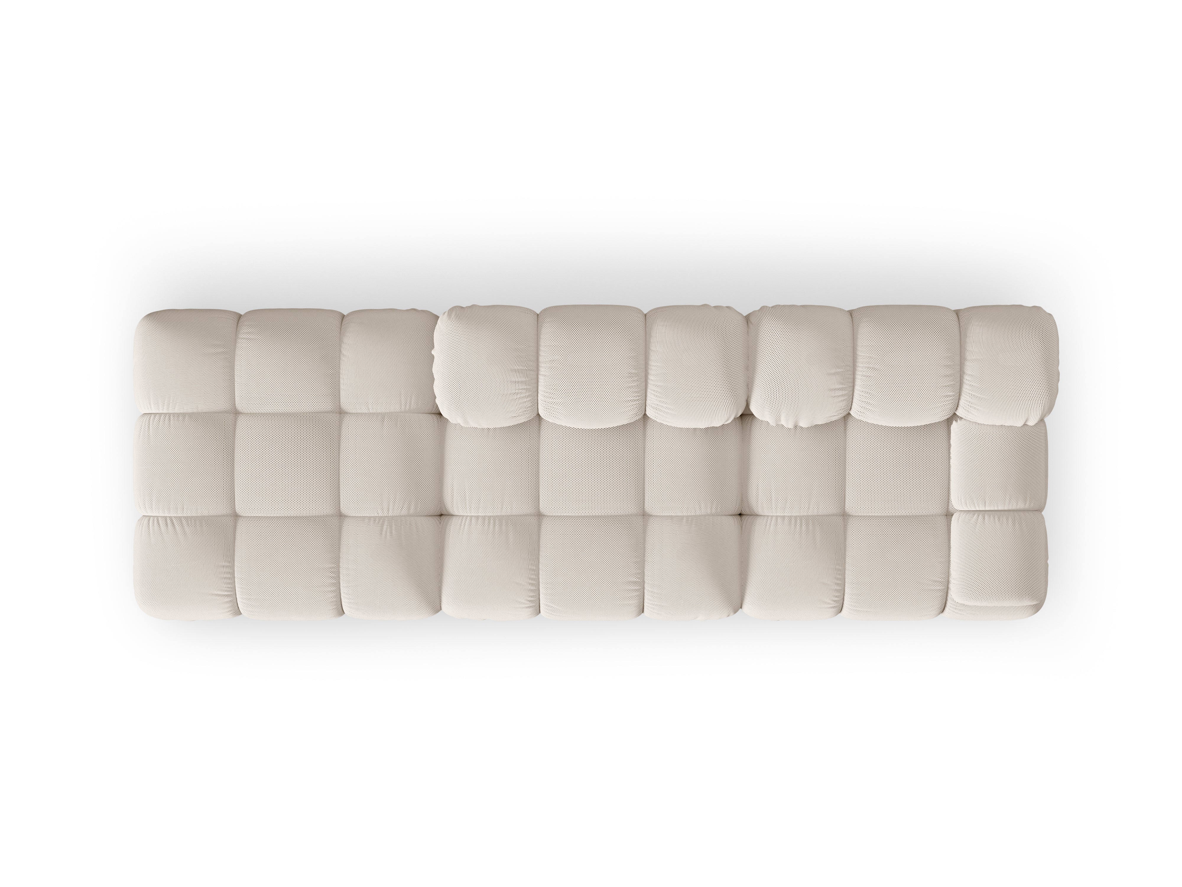 Modulares offenes linksseitiges Sofa BELLIS in beigem 3D-Stoff