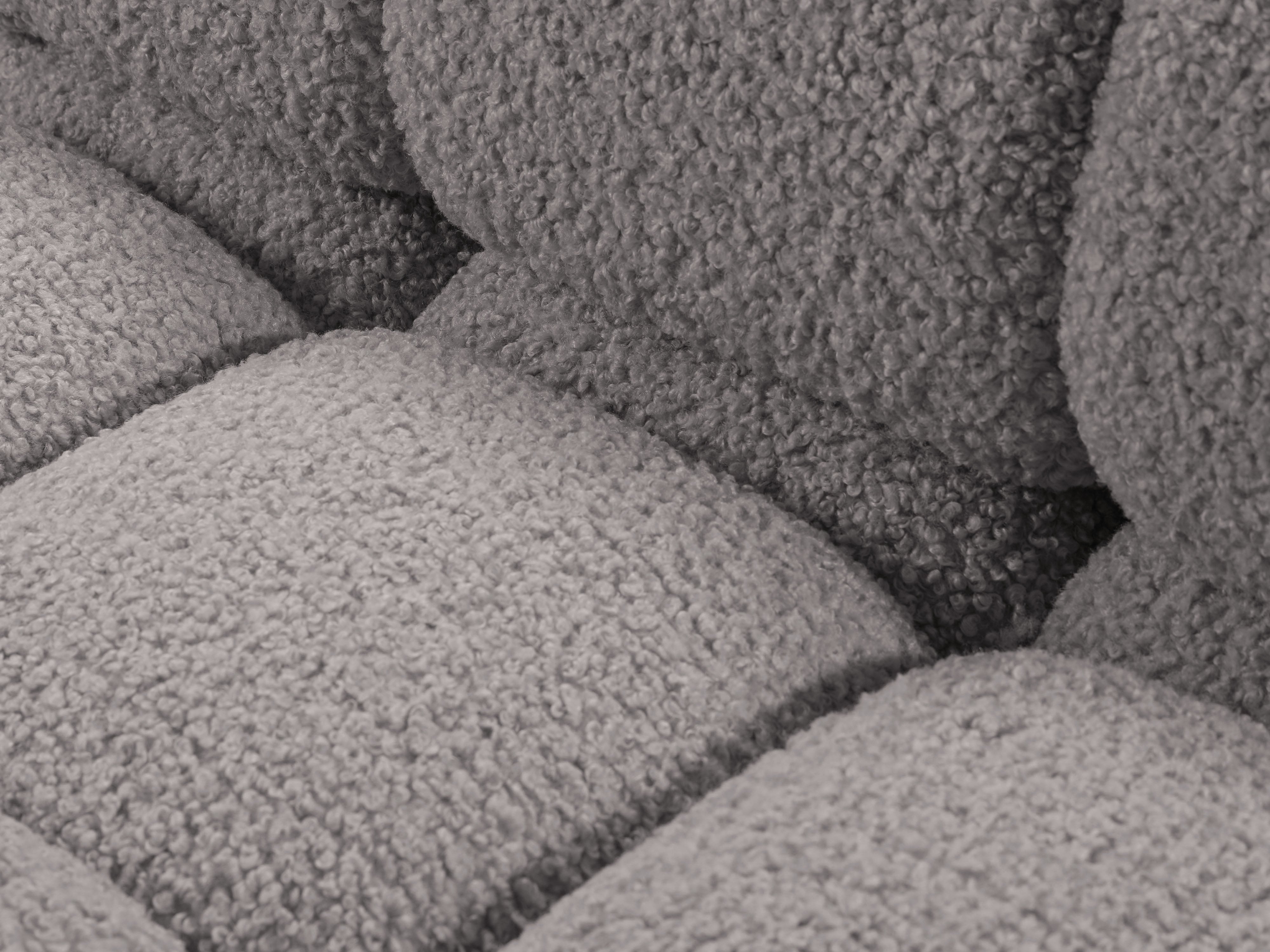 Modulares offenes linksseitiges Sofa BELLIS in grauem Boucle