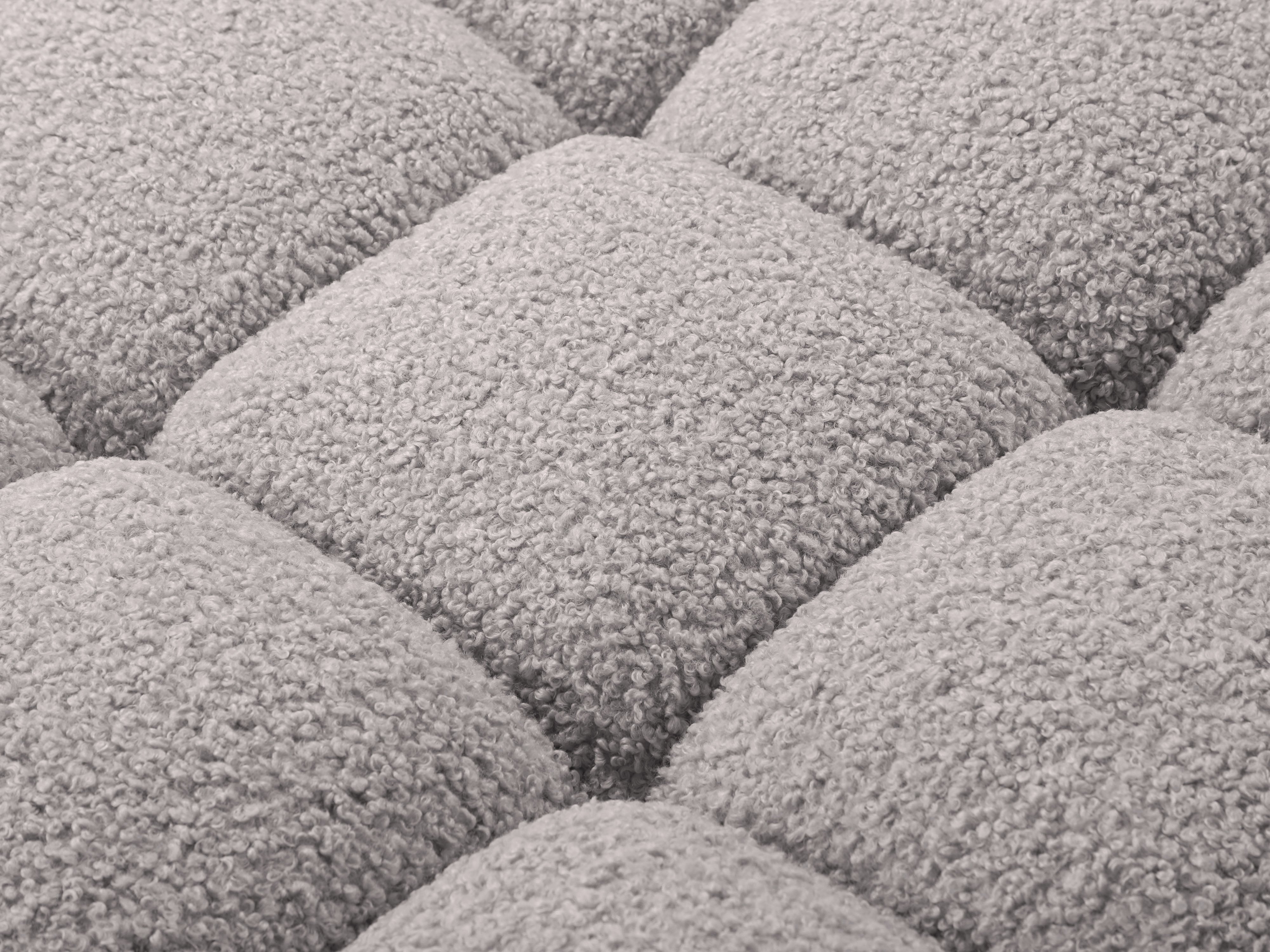 Modulares offenes linksseitiges Sofa BELLIS in grauem Boucle