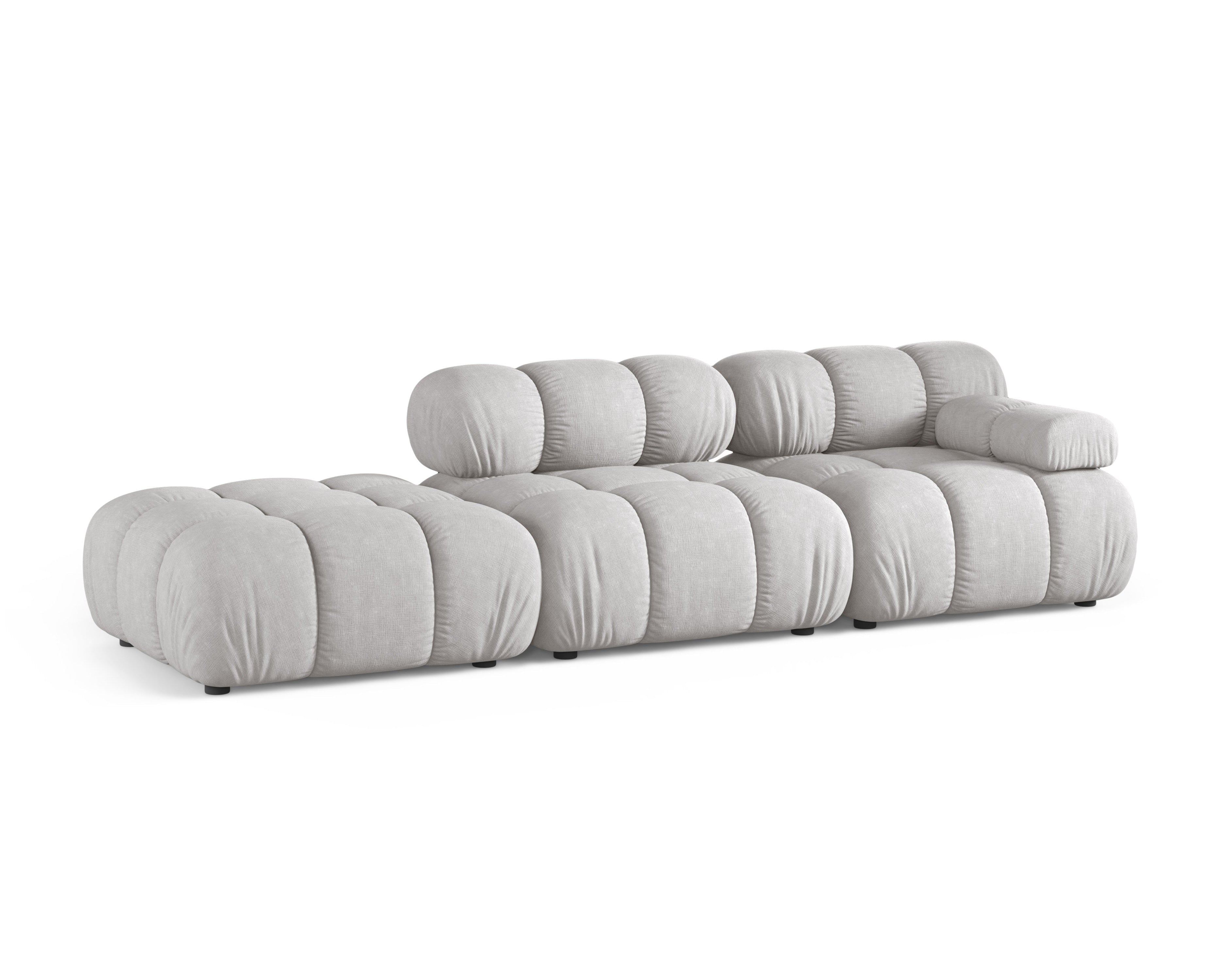 Modulares offenes Sofa BELLIS linksseitig in Hellgrau