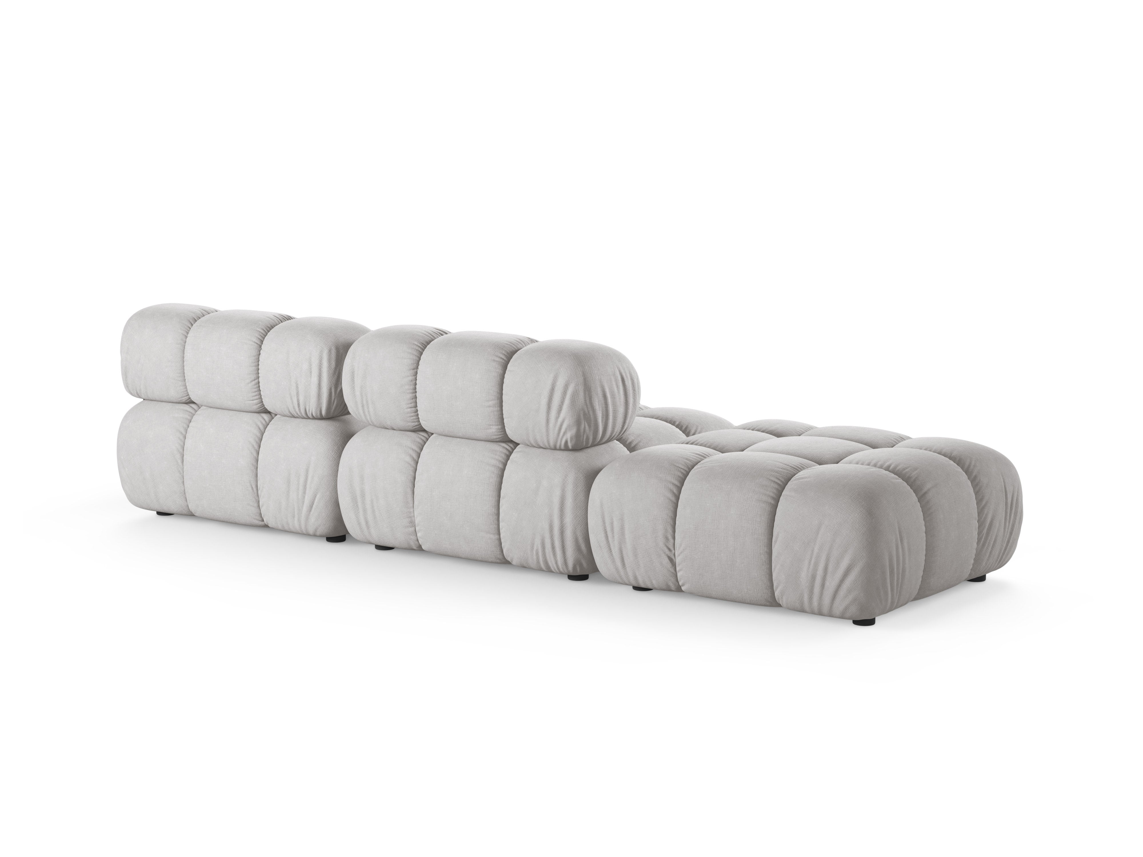 Modulares offenes Sofa BELLIS linksseitig in Hellgrau