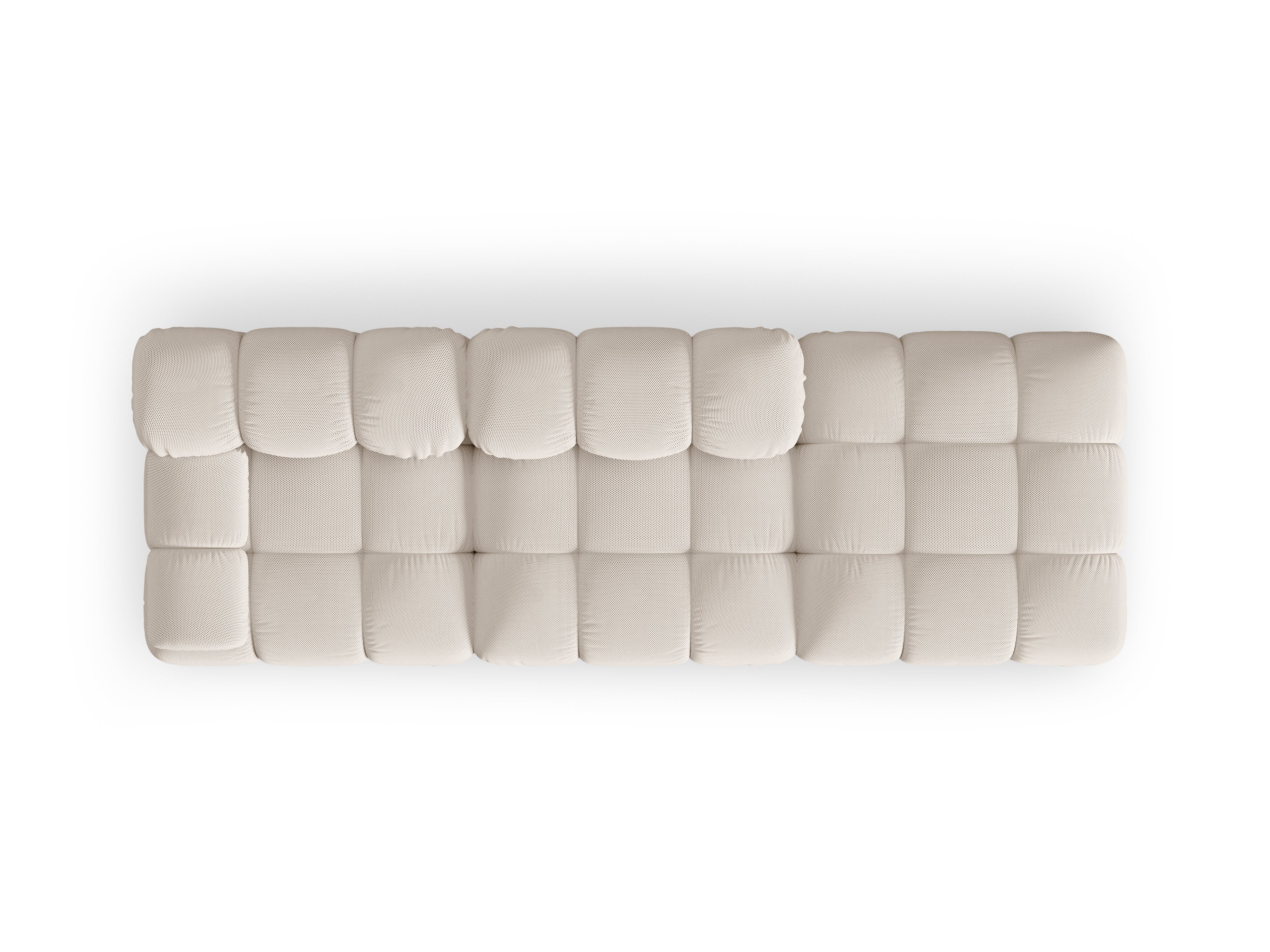 Modulares Sofa BELLIS mit offener rechter Seite in beigem 3D-Stoff