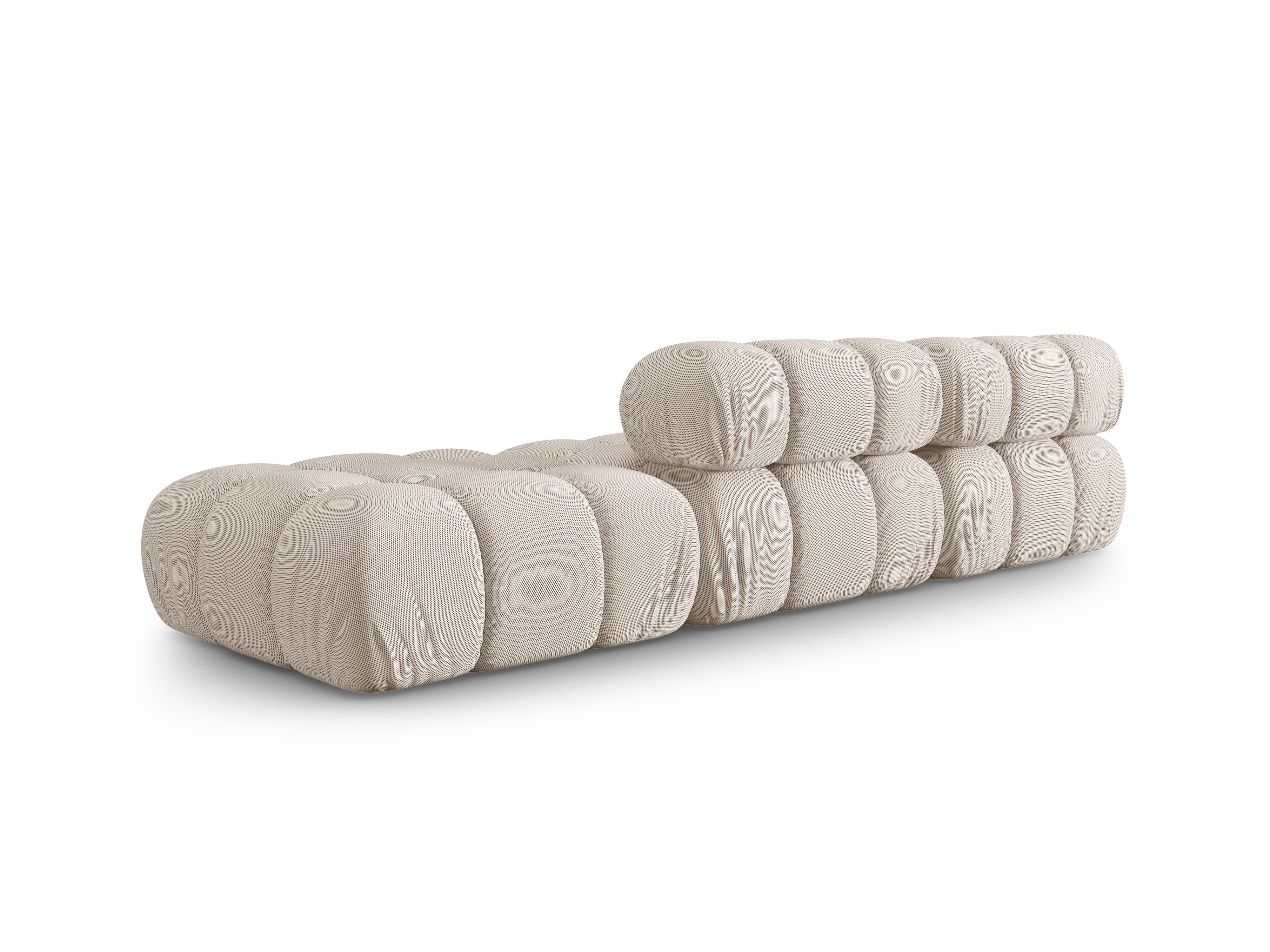 Modulares Sofa BELLIS mit offener rechter Seite in beigem 3D-Stoff