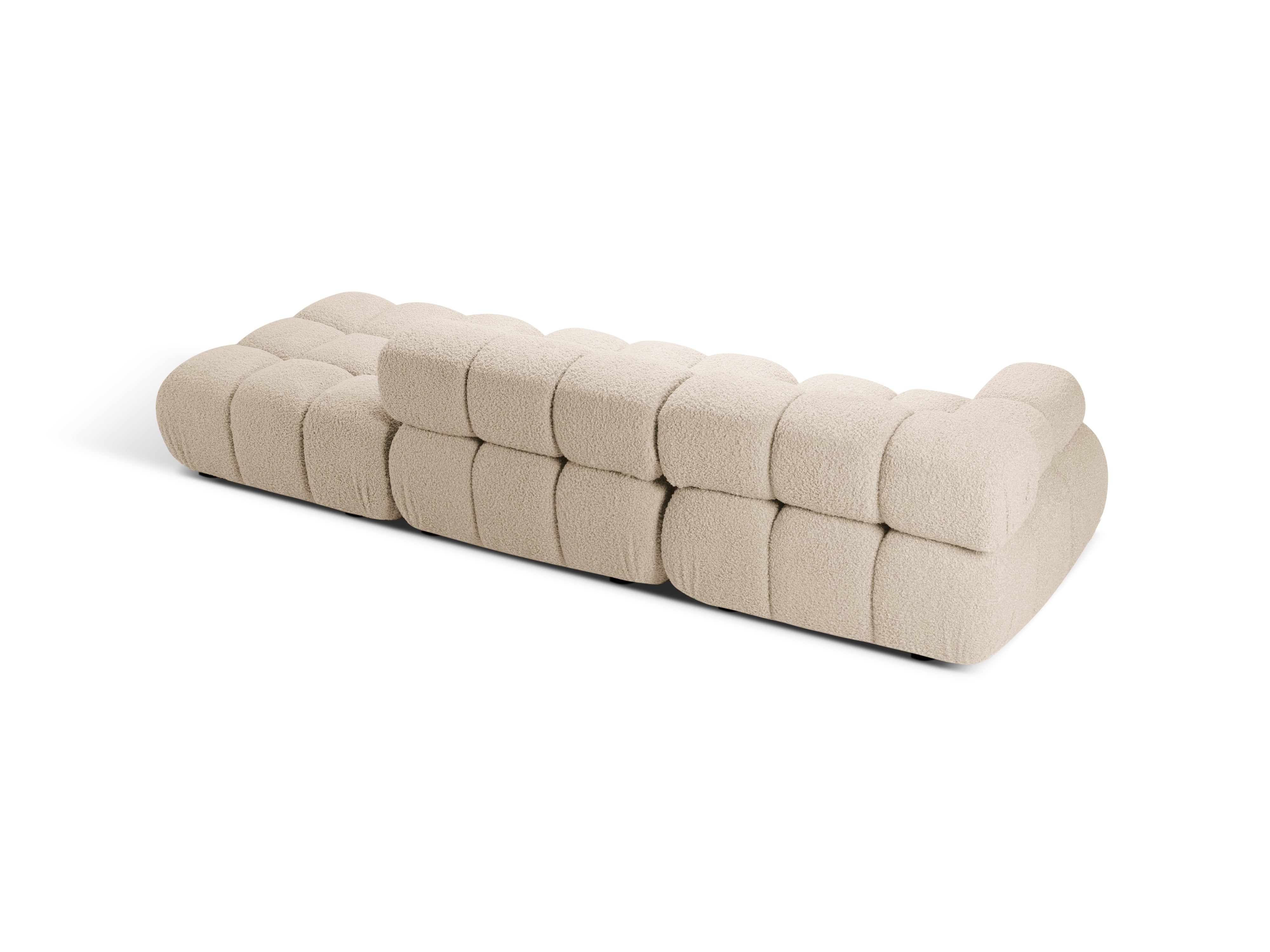 Modulares Sofa mit offener rechter Seite BELLIS in beigem Boucle.