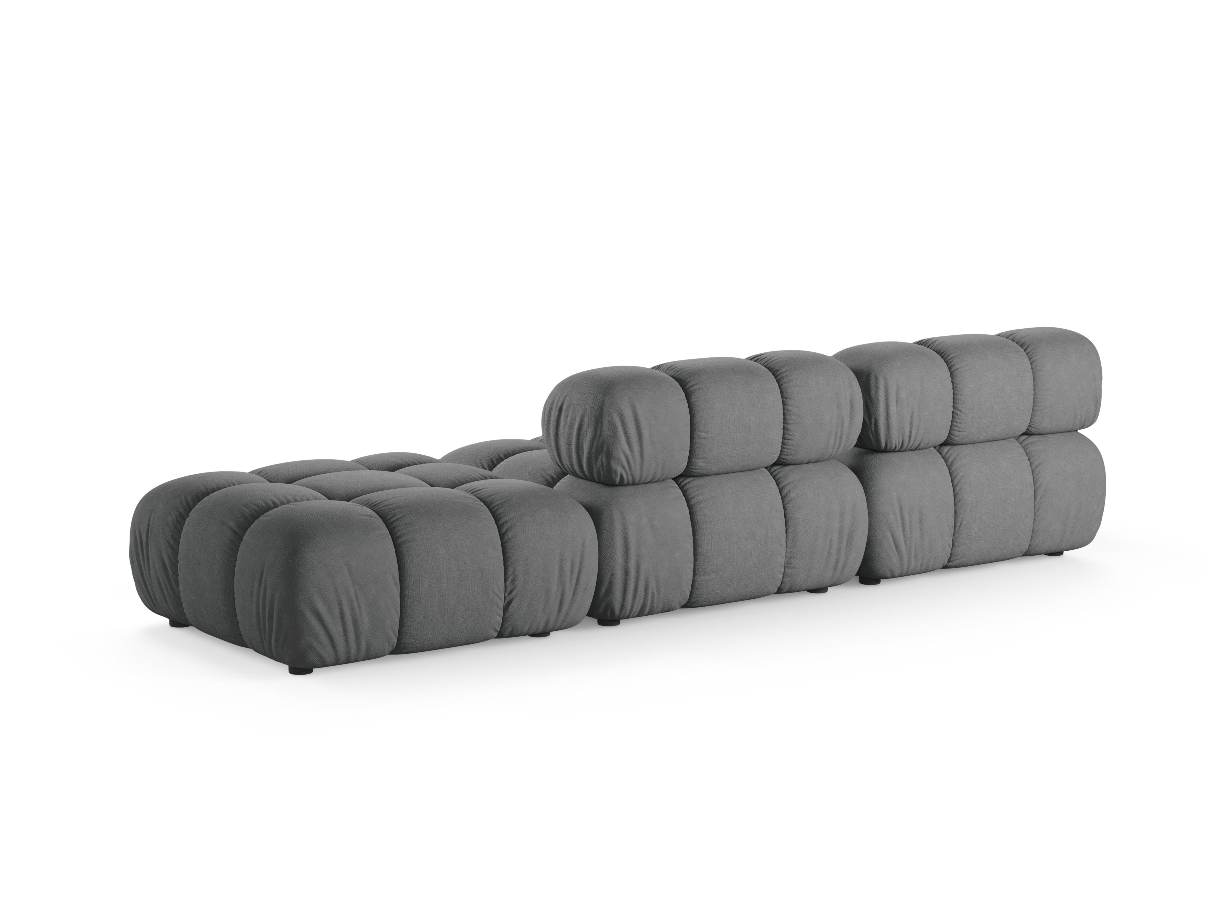 Modulares offenes Sofa BELLIS rechtsseitig in Grau