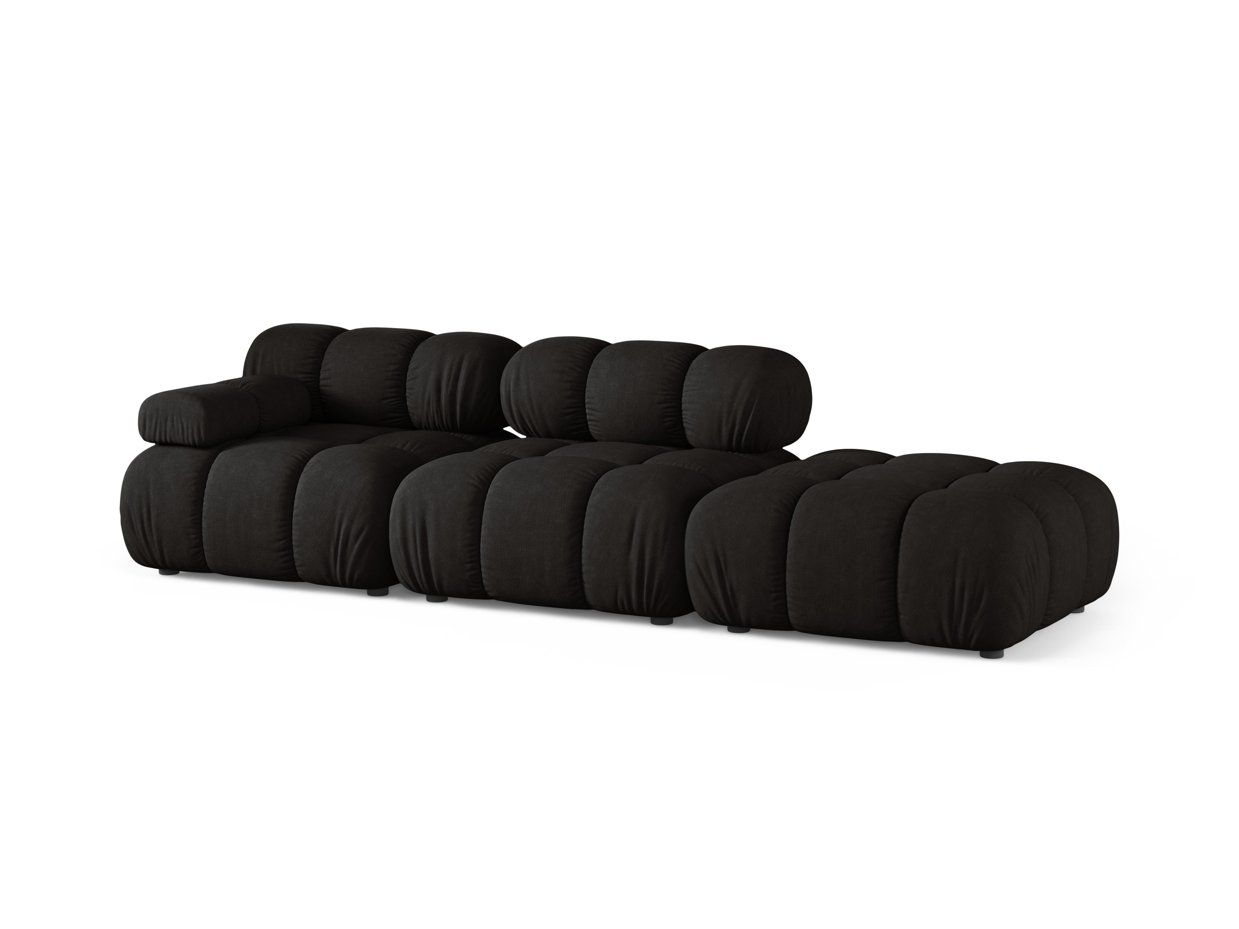 Modulares offenes Sofa BELLIS rechtsseitig in Schwarz