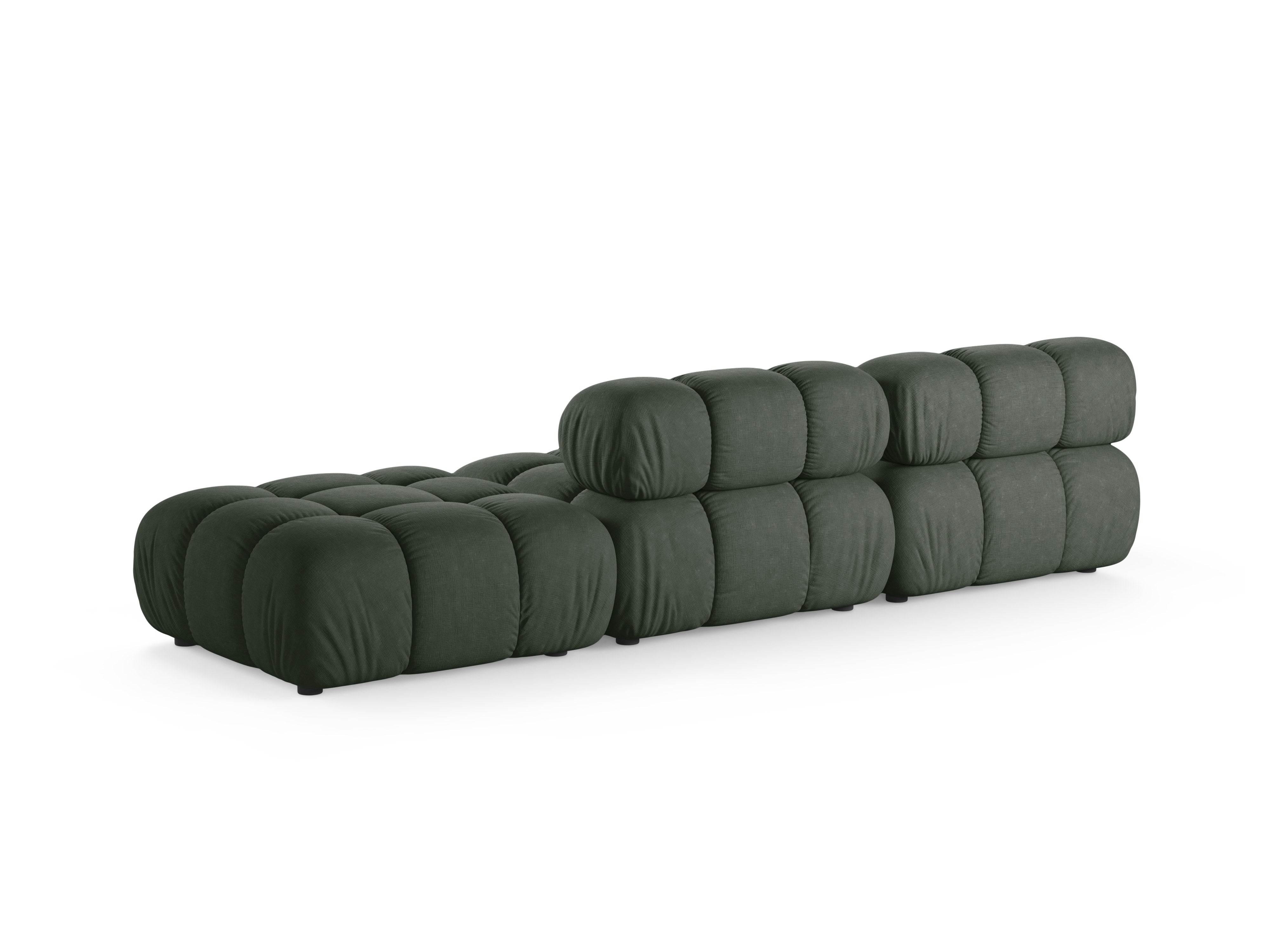 Modulares Sofa mit offener rechter Seite BELLIS in Dunkelgrün