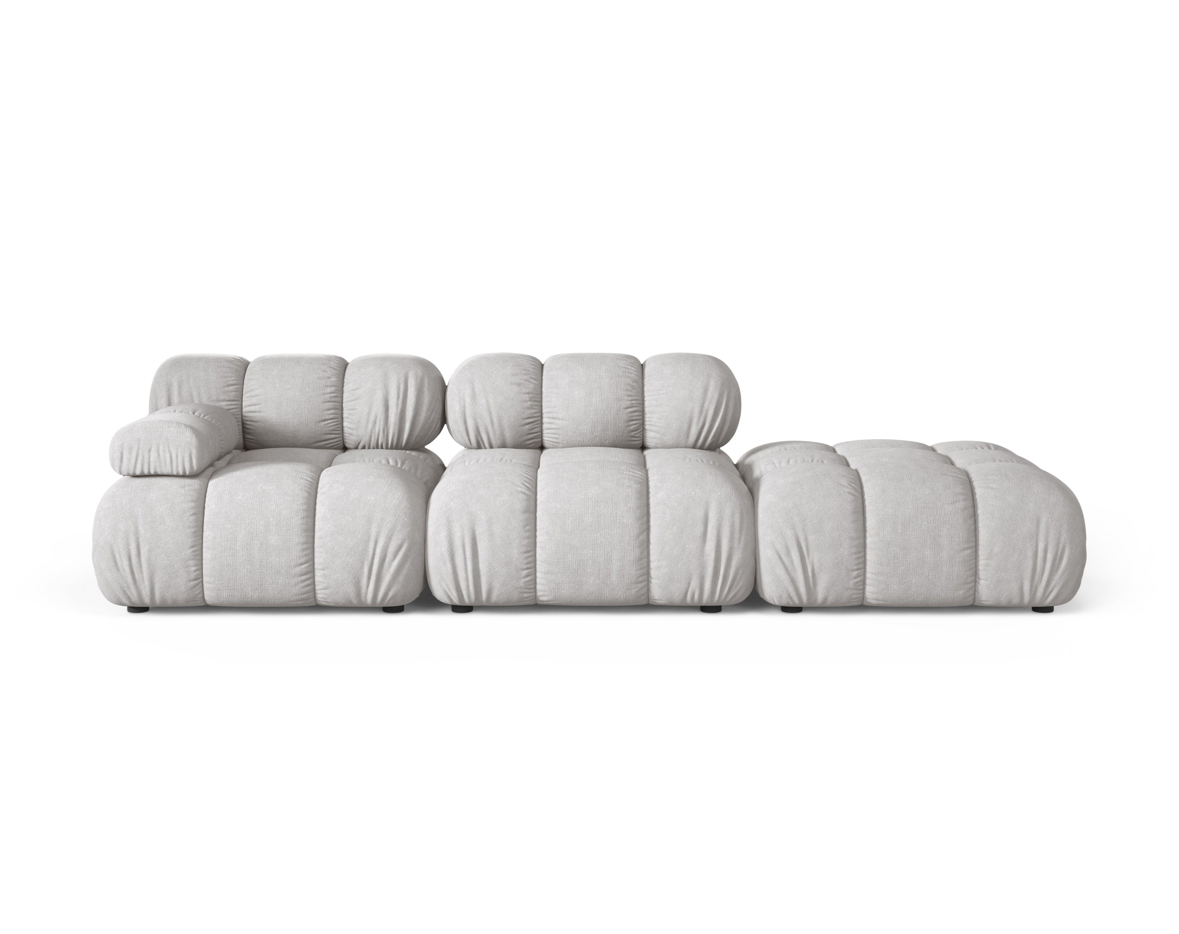 Modulares Sofa mit offener rechter Seite BELLIS in Hellgrau