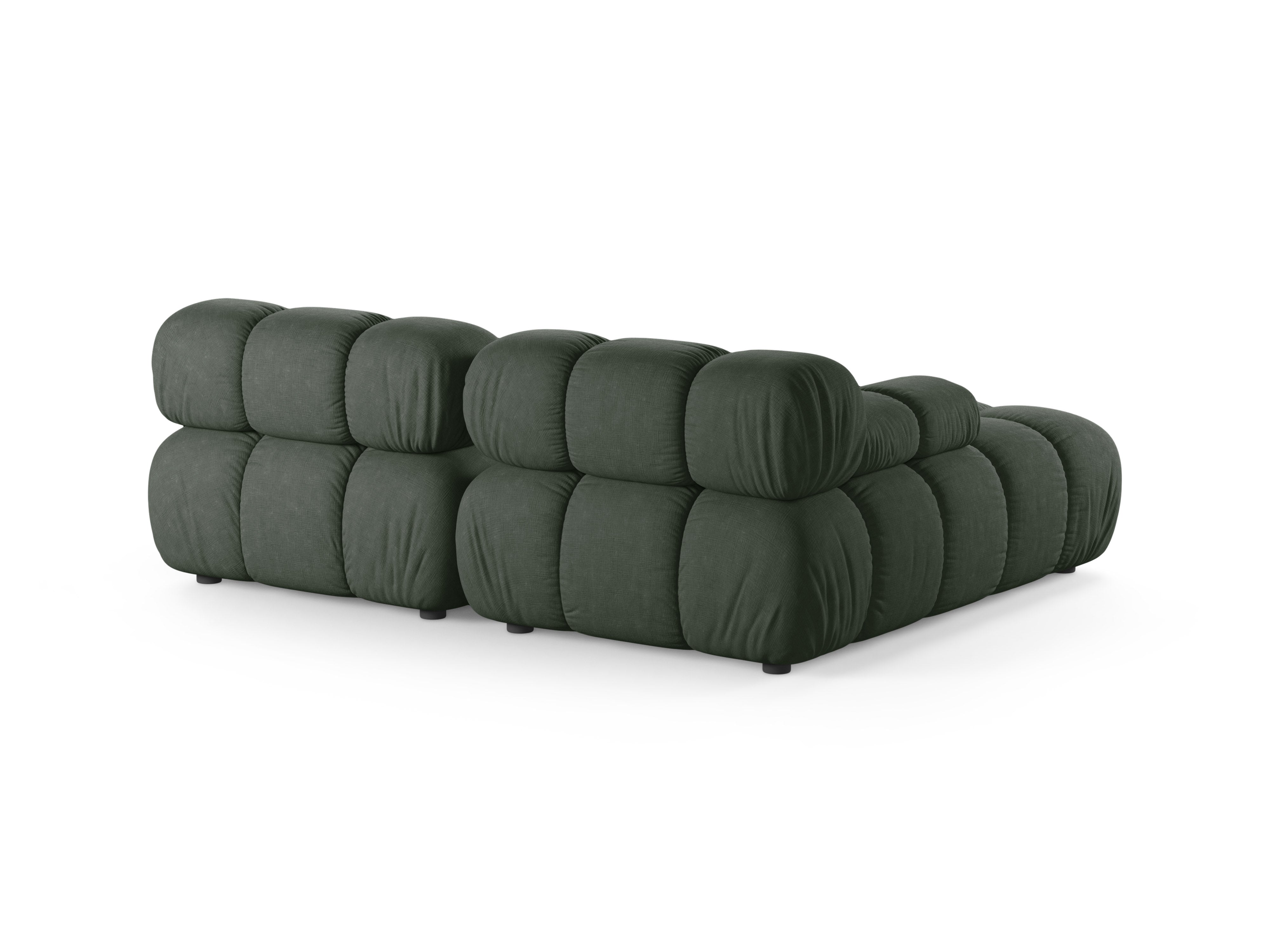 Zweisitzer-Ecksofa BELLIS linksseitig in Dunkelgrün