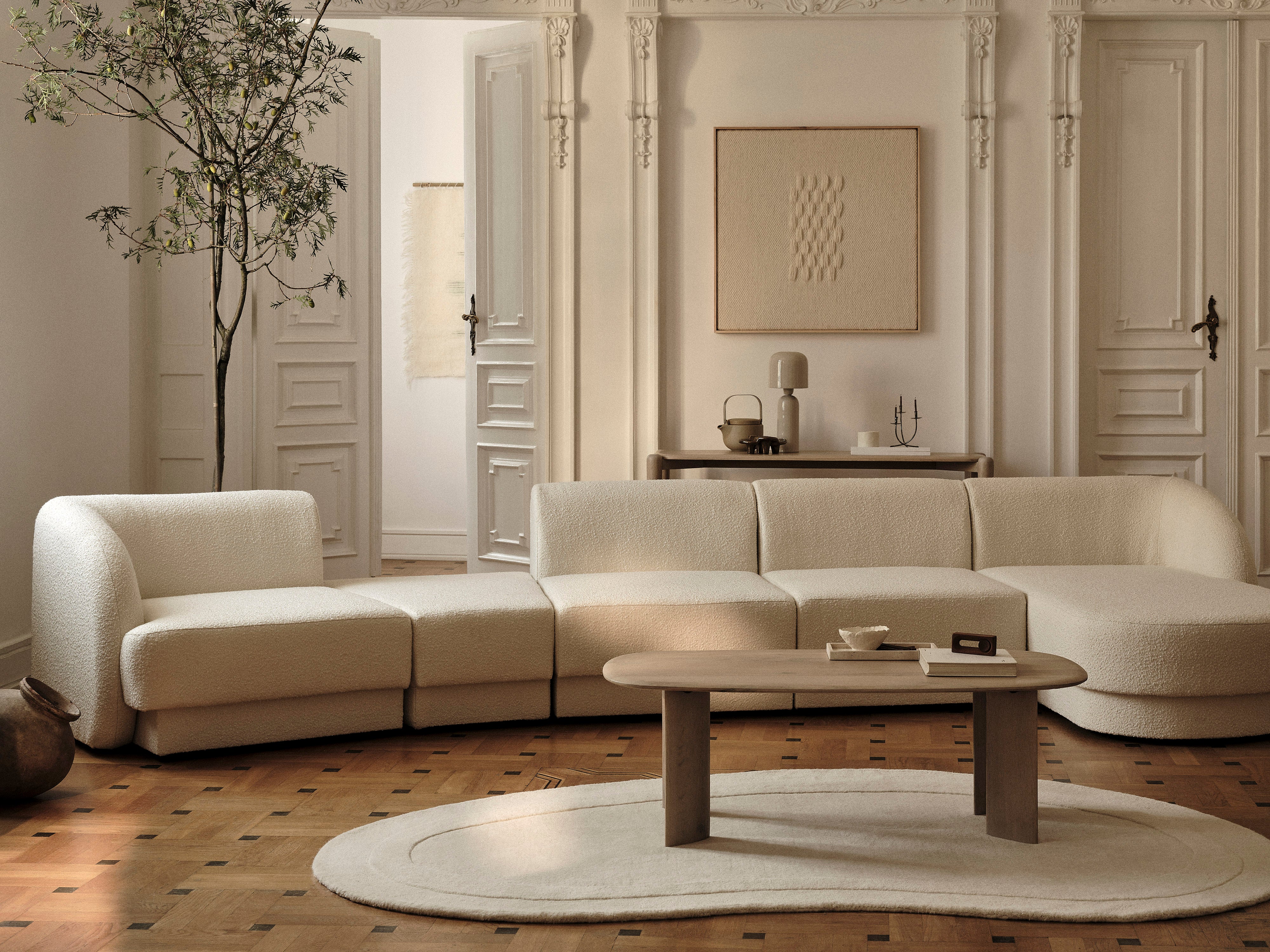 Miley beige velvet armchair