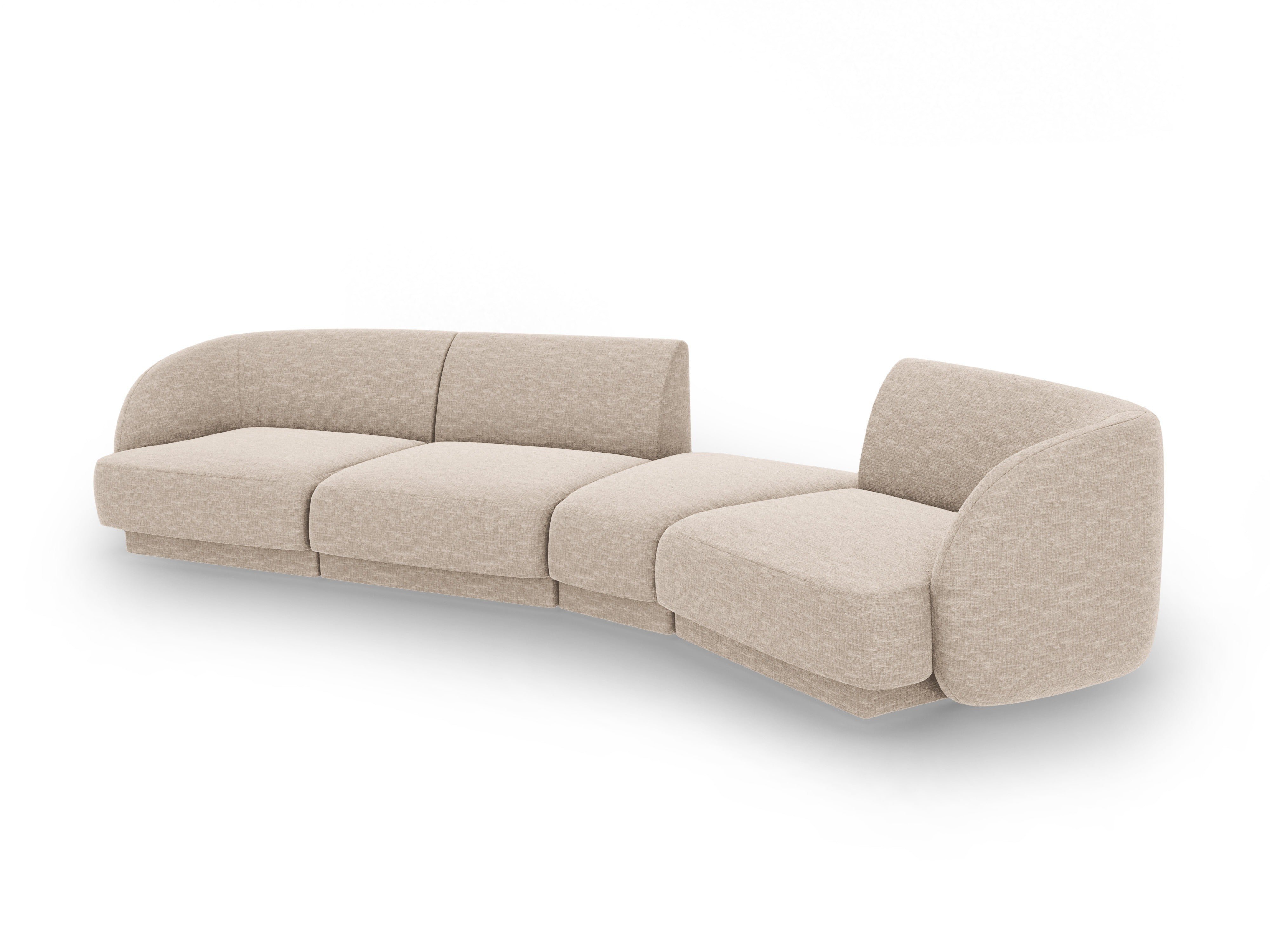 Modularsofa rechtsseitig für 6 Personen MILEY beige Chenille