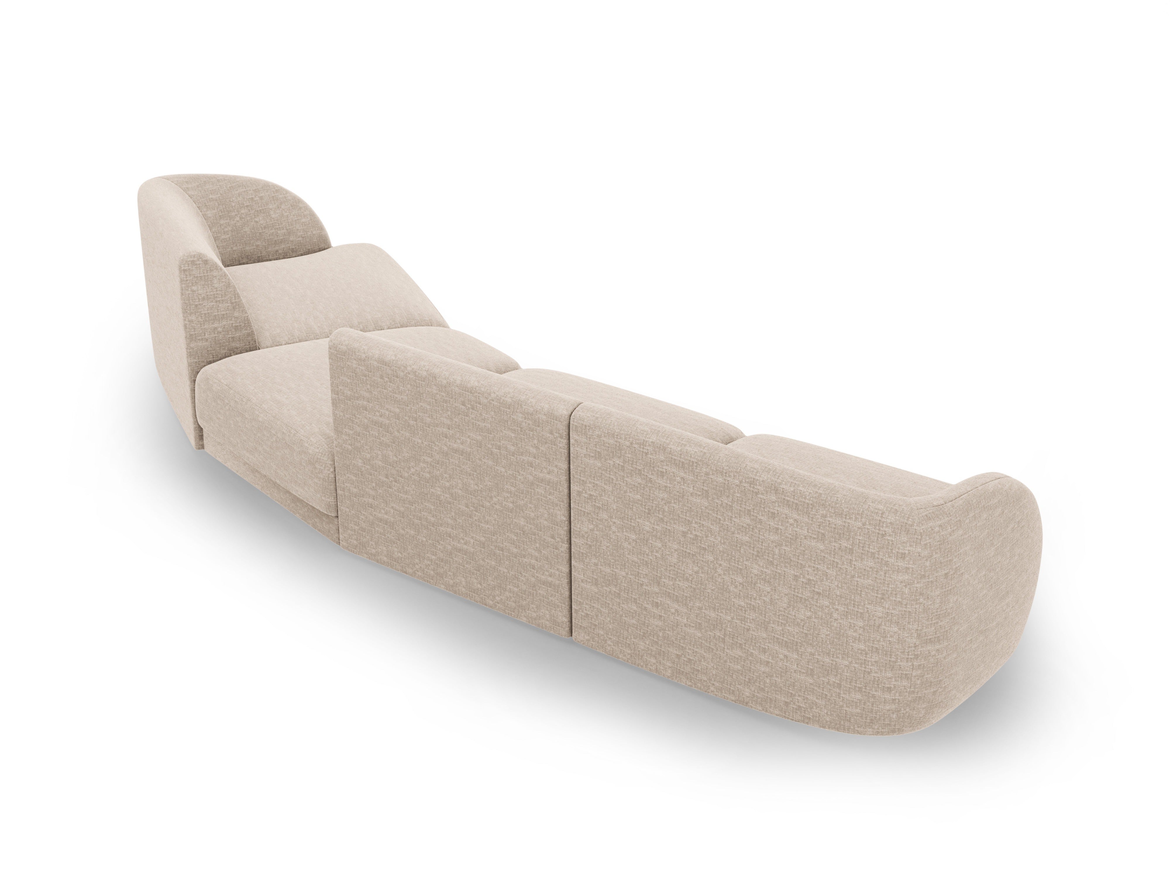 Modularsofa rechtsseitig für 6 Personen MILEY beige Chenille